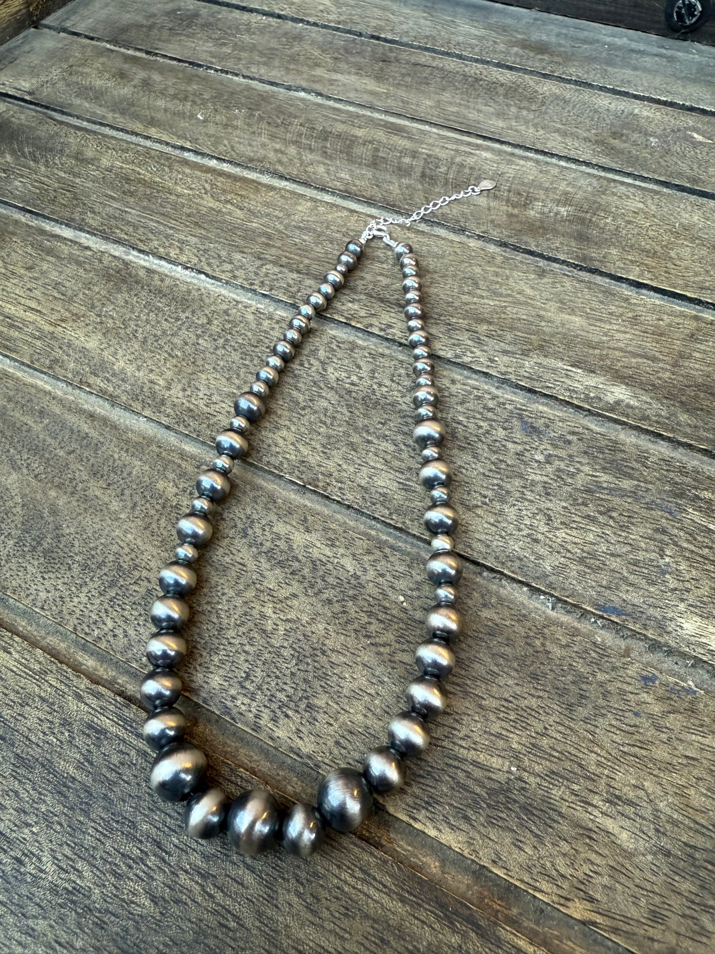 The Wyatt Hand Strung Sterling Silver Pearl Necklace - Ready to ship