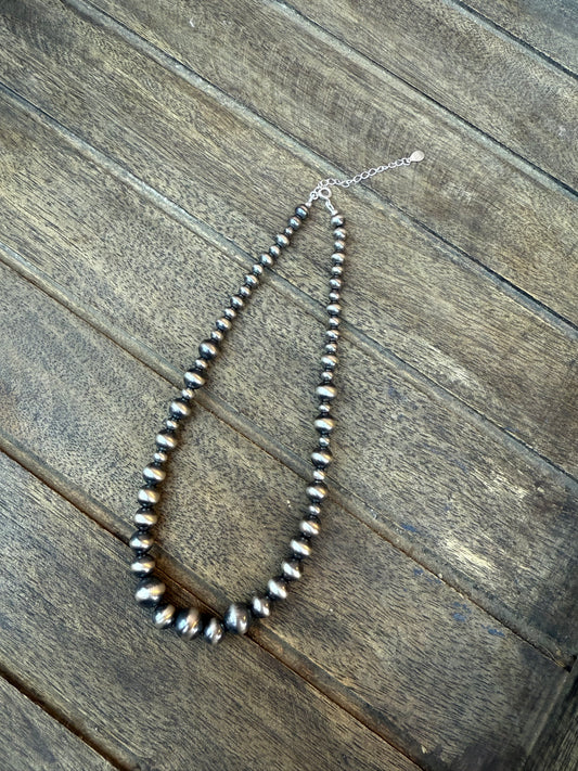 The Wyatt Hand Strung Sterling Silver Pearl Necklace - Ready to ship