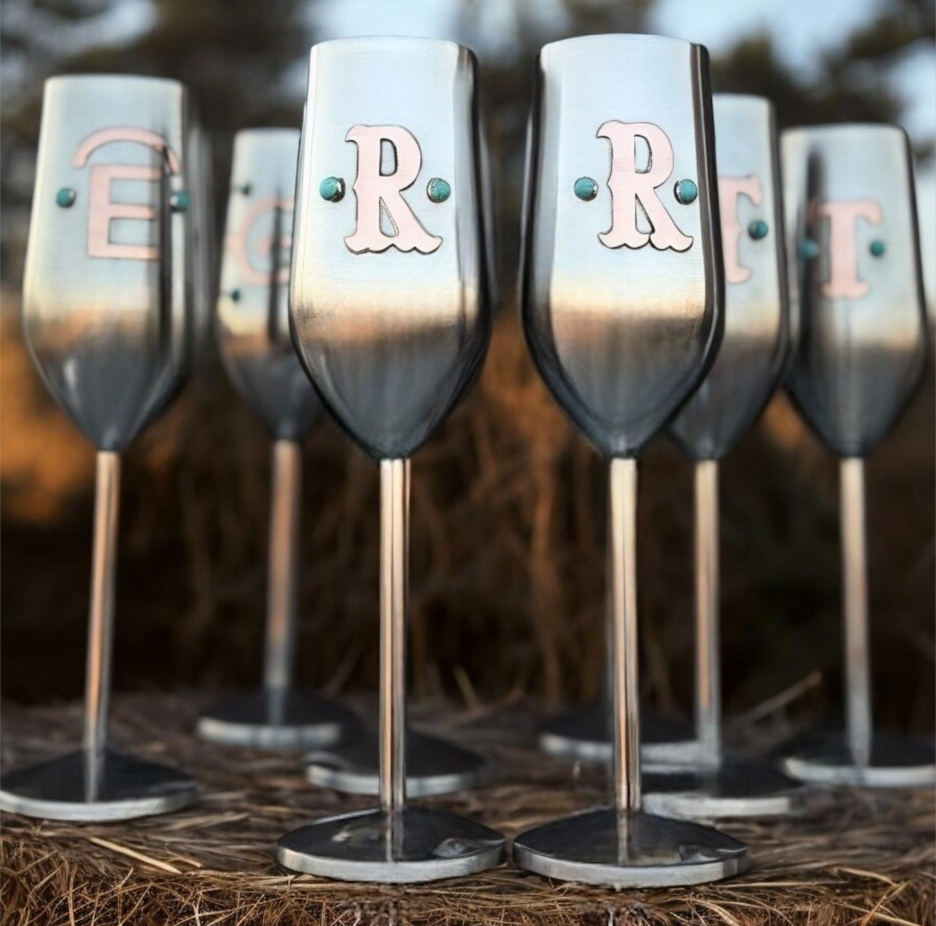 Wedding Toast Glasses - Custom Champagne Flutes, Set of 2