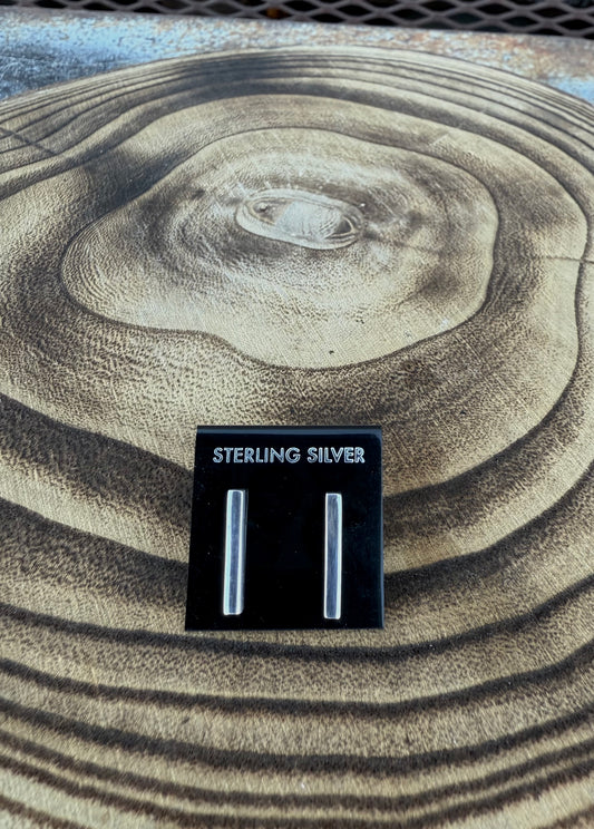 Sterling Silver Bar Earrings – Everyday Wear Earring