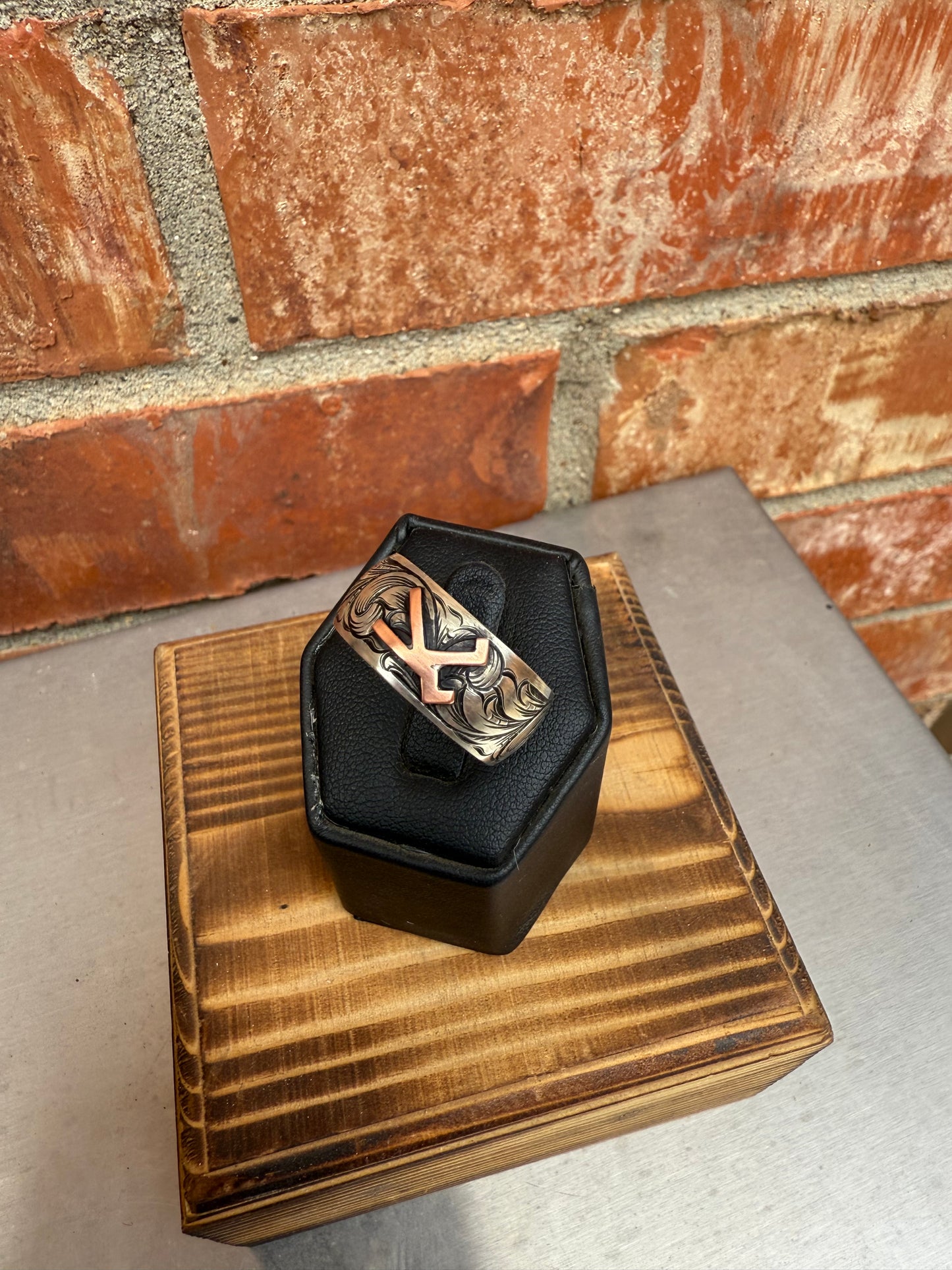 Mens engraved wedding band - Custom order