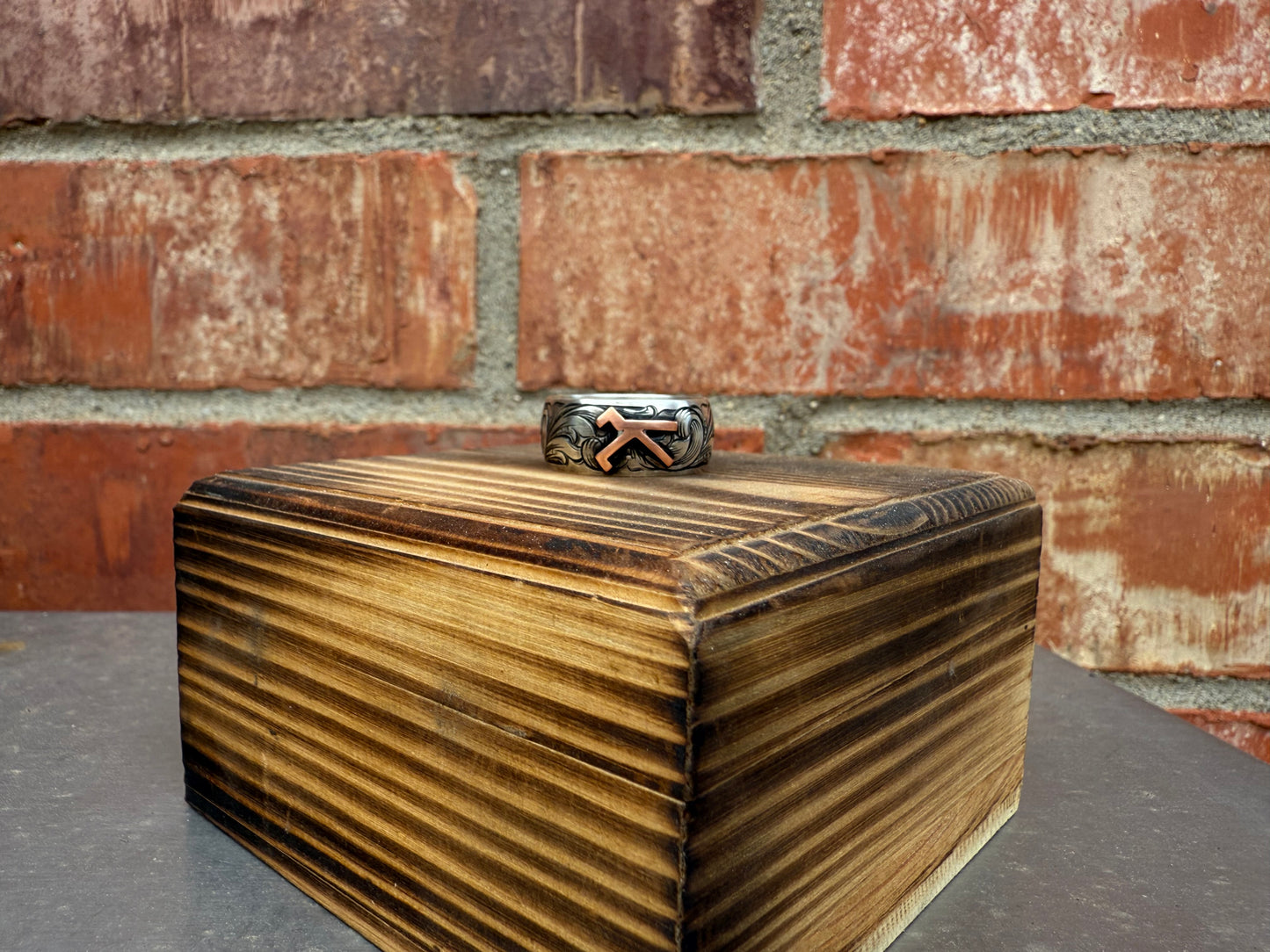 Mens engraved wedding band - Custom order