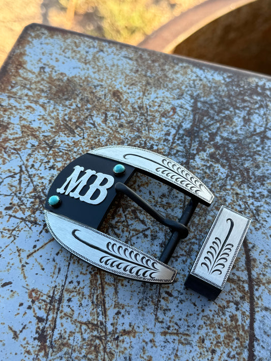 The Wheat-Straw Belt Buckle | Custom 2-Piece Buckle Set