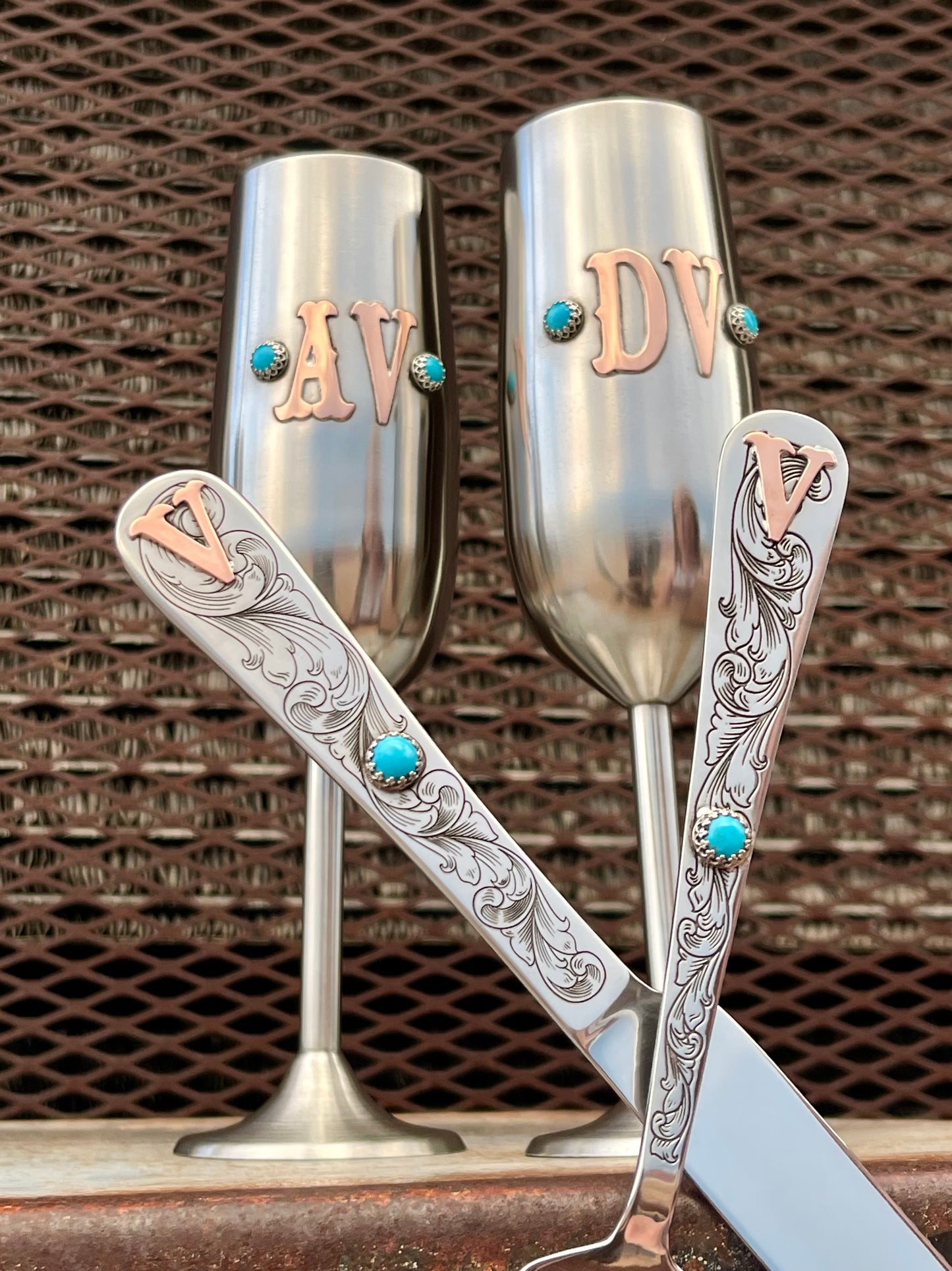Wedding Toast Glasses - Custom Champagne Flutes, Set of 2
