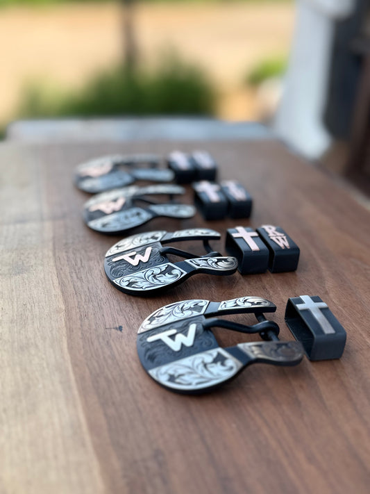 Custom Western Belt Buckle for 1-Inch belt | 2-Piece Buckle Set