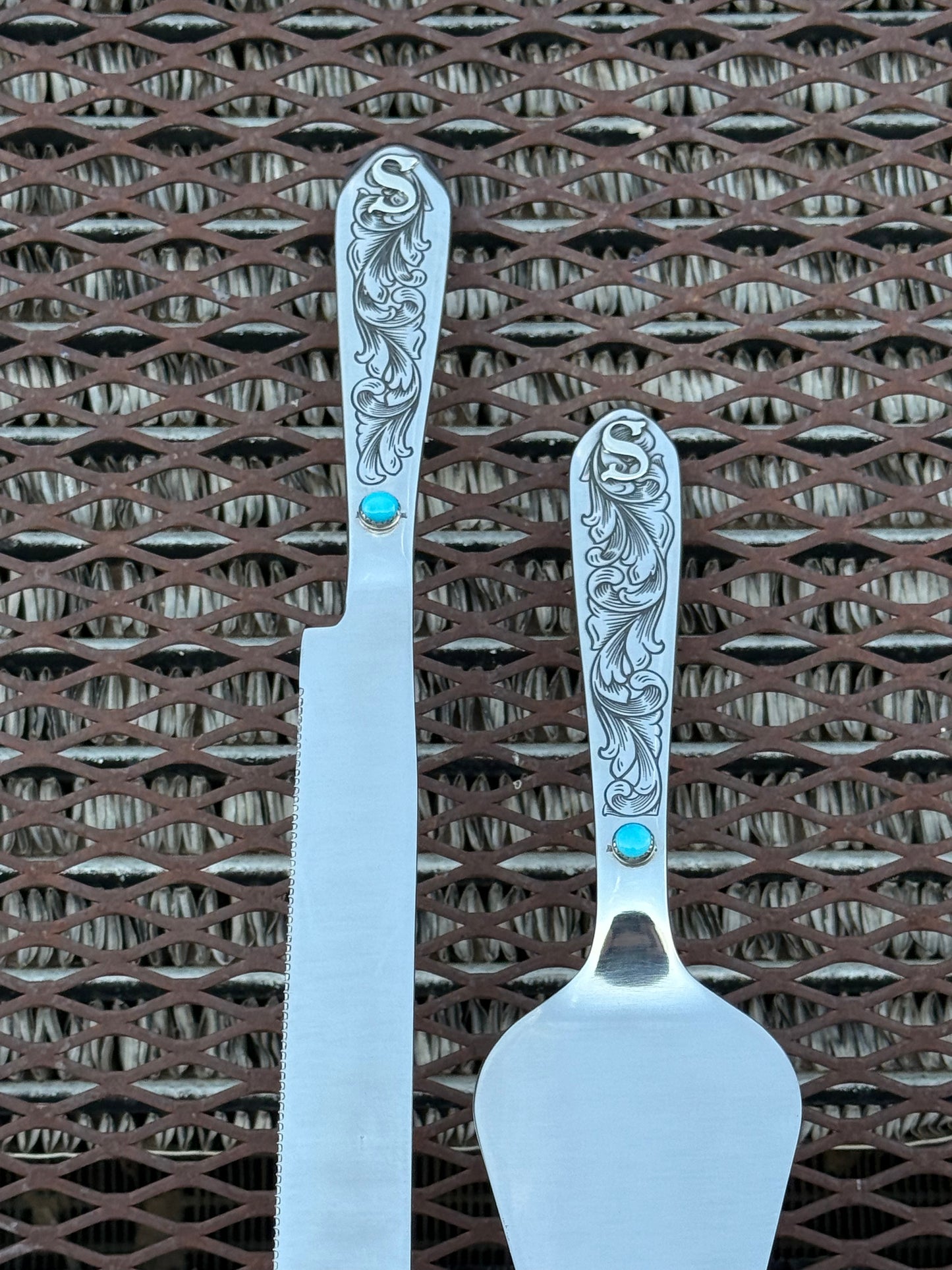 Custom Wedding Cake Serving Set
