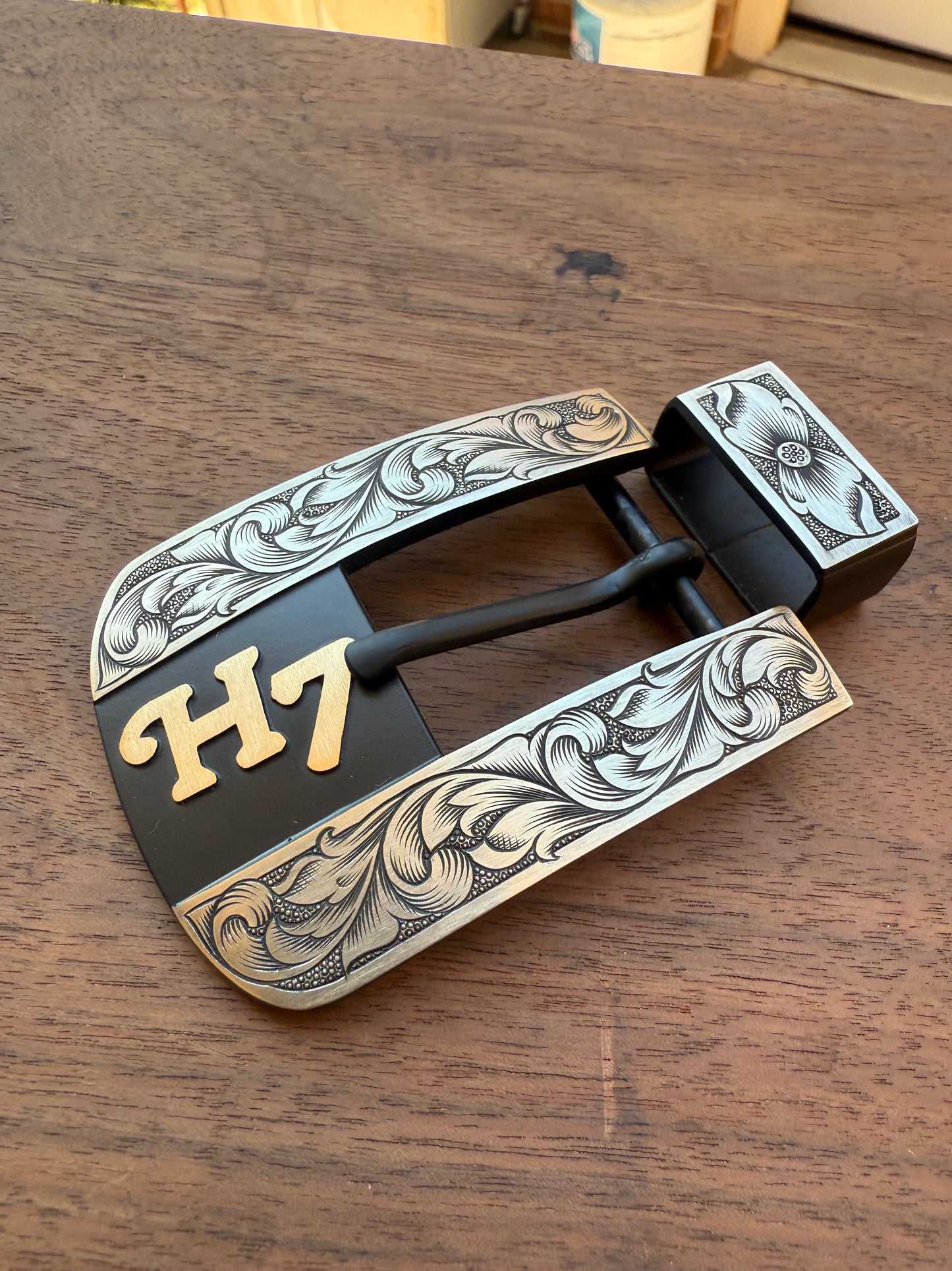 Custom Western Belt Buckle for 1-Inch belt | 2-Piece Buckle Set