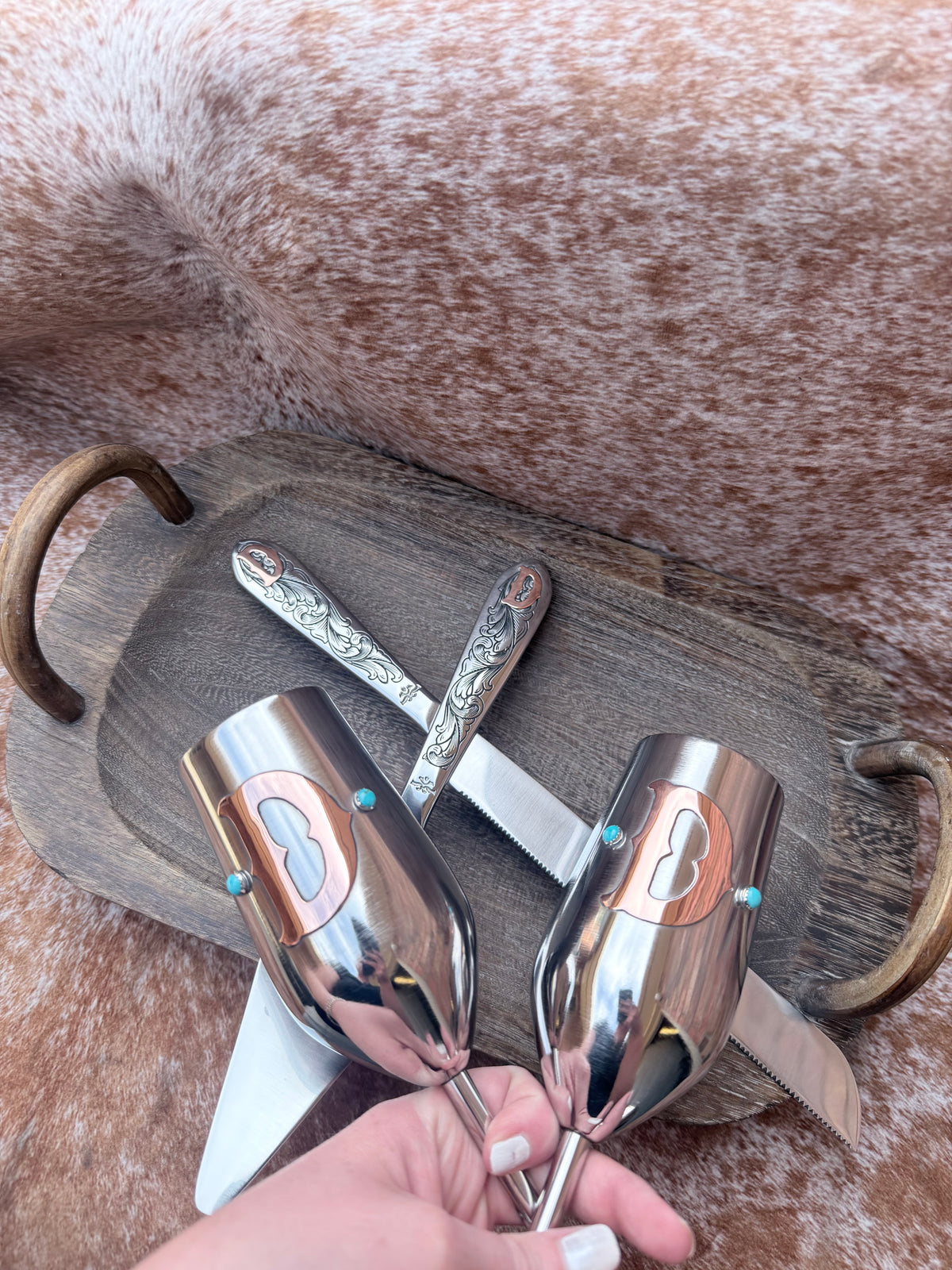 Custom Wedding Cake Serving Set