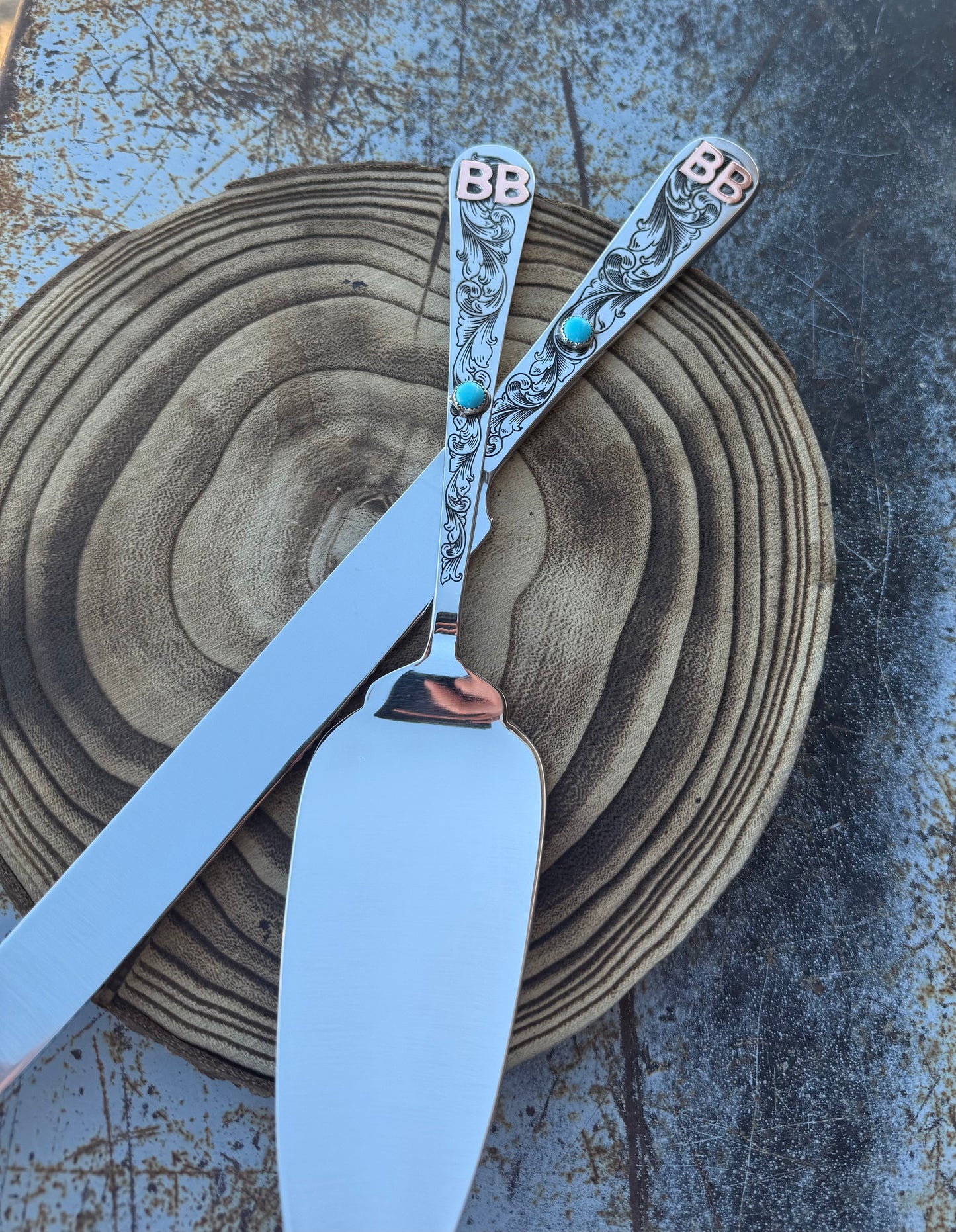Custom Wedding Cake Serving Set