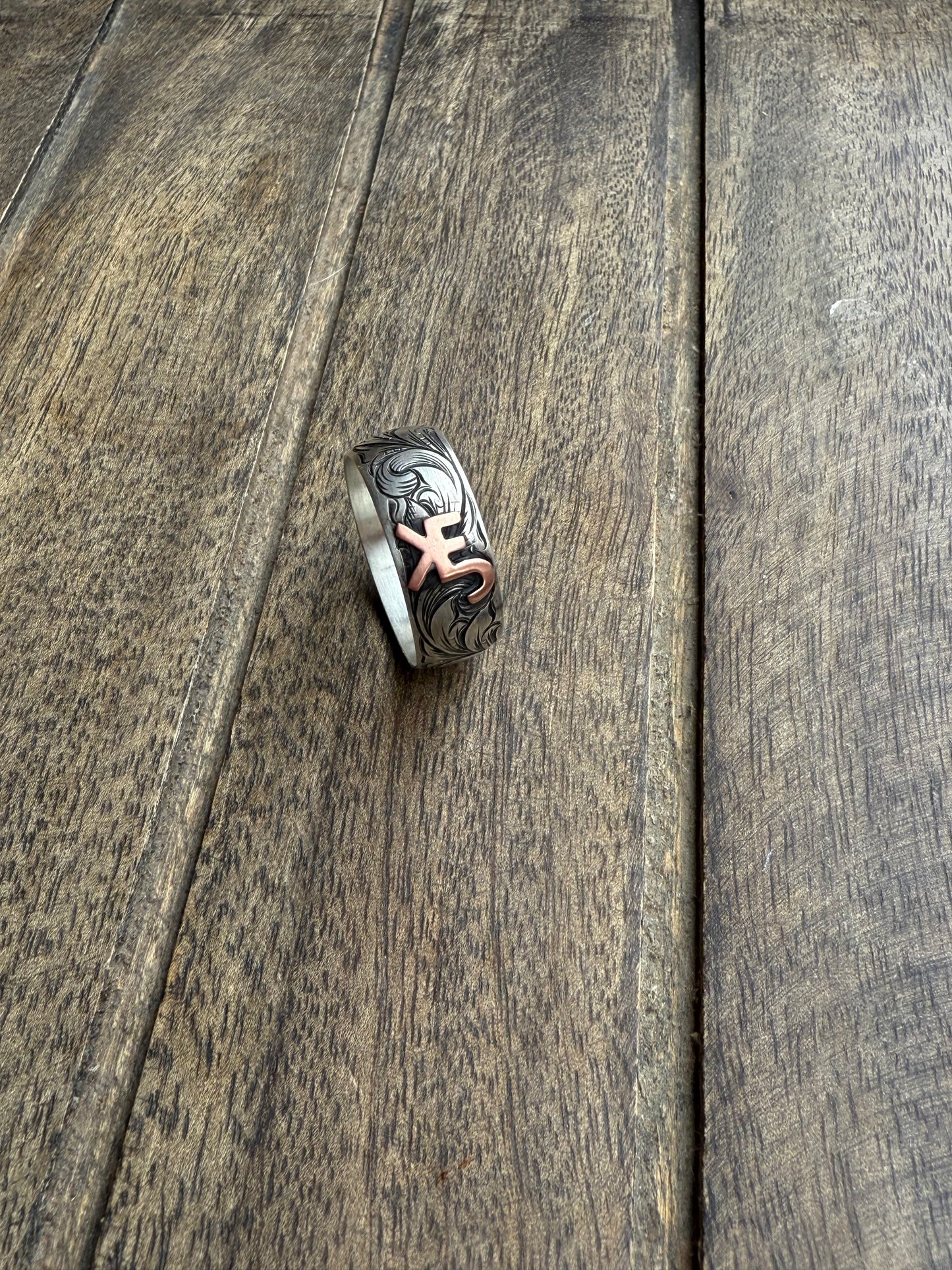 Mens engraved wedding band - Custom order