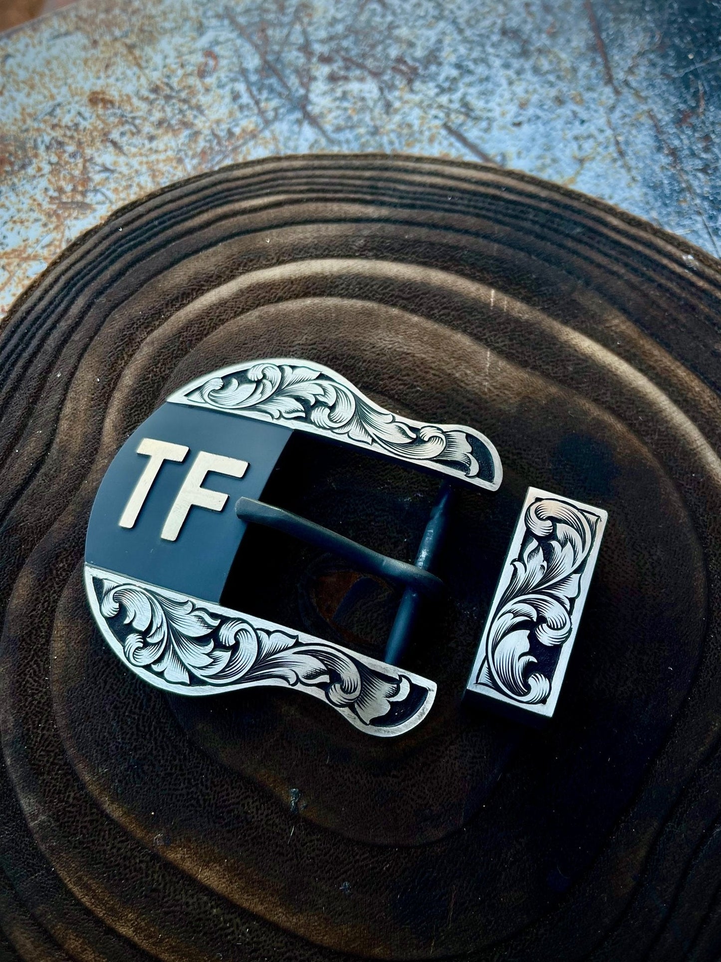 Custom Western Belt Buckle - Boles Silver