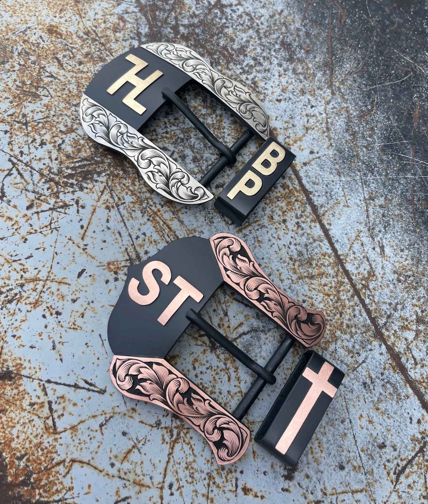 Custom Western Belt Buckle - Boles Silver