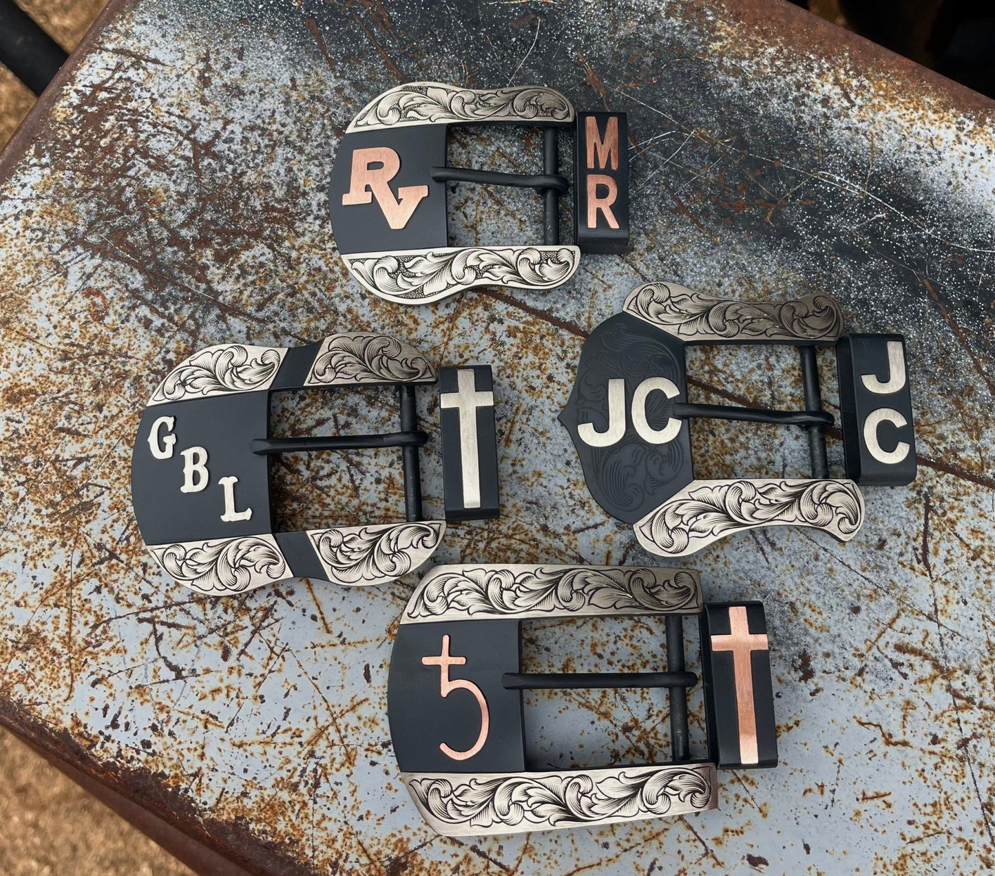 Custom Western Belt Buckle - Boles Silver