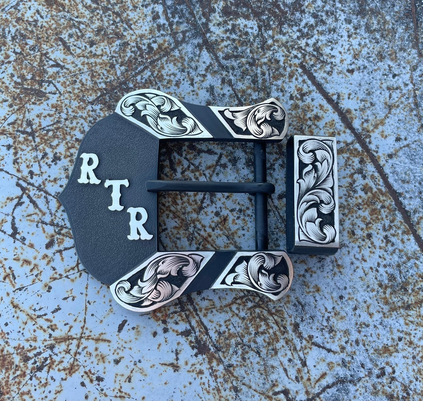 Custom Western Belt Buckle - Boles Silver
