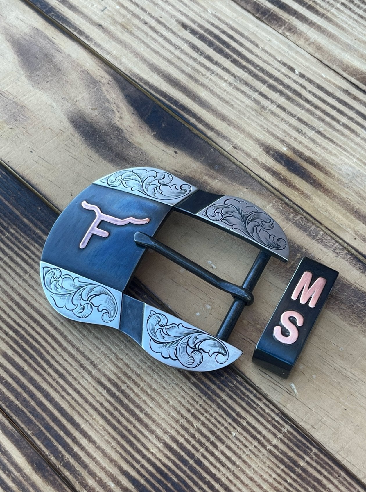 Custom Western Belt Buckle - Boles Silver
