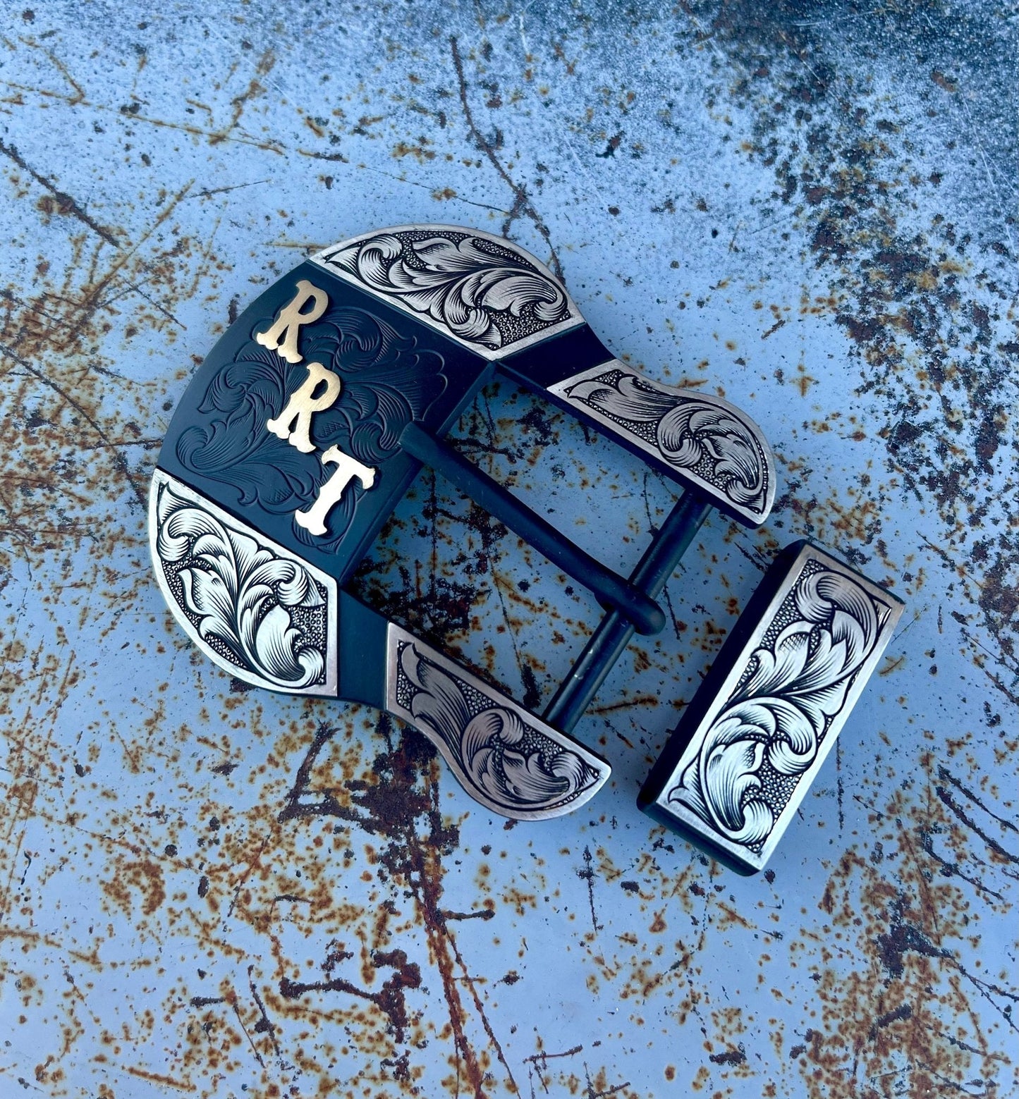 Custom Western Belt Buckle - Boles Silver