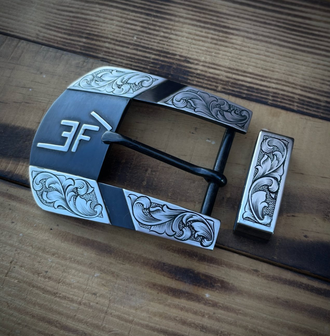 Custom Western Belt Buckle - Boles Silver