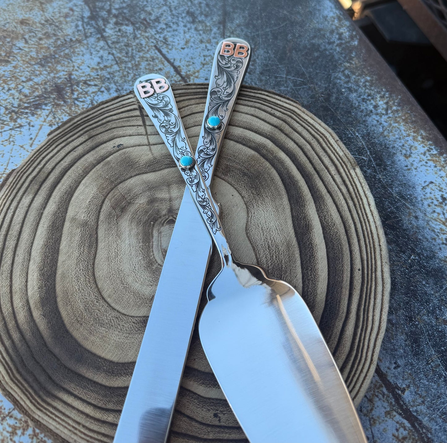Custom Wedding Cake Serving Set