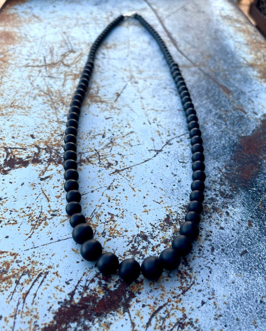 Stardust 29” black onyx necklace - Boles Silver