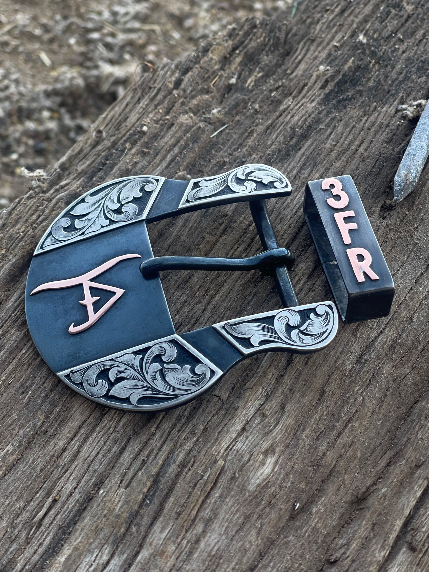 Custom Western Belt Buckle | 2-Piece Buckle Set