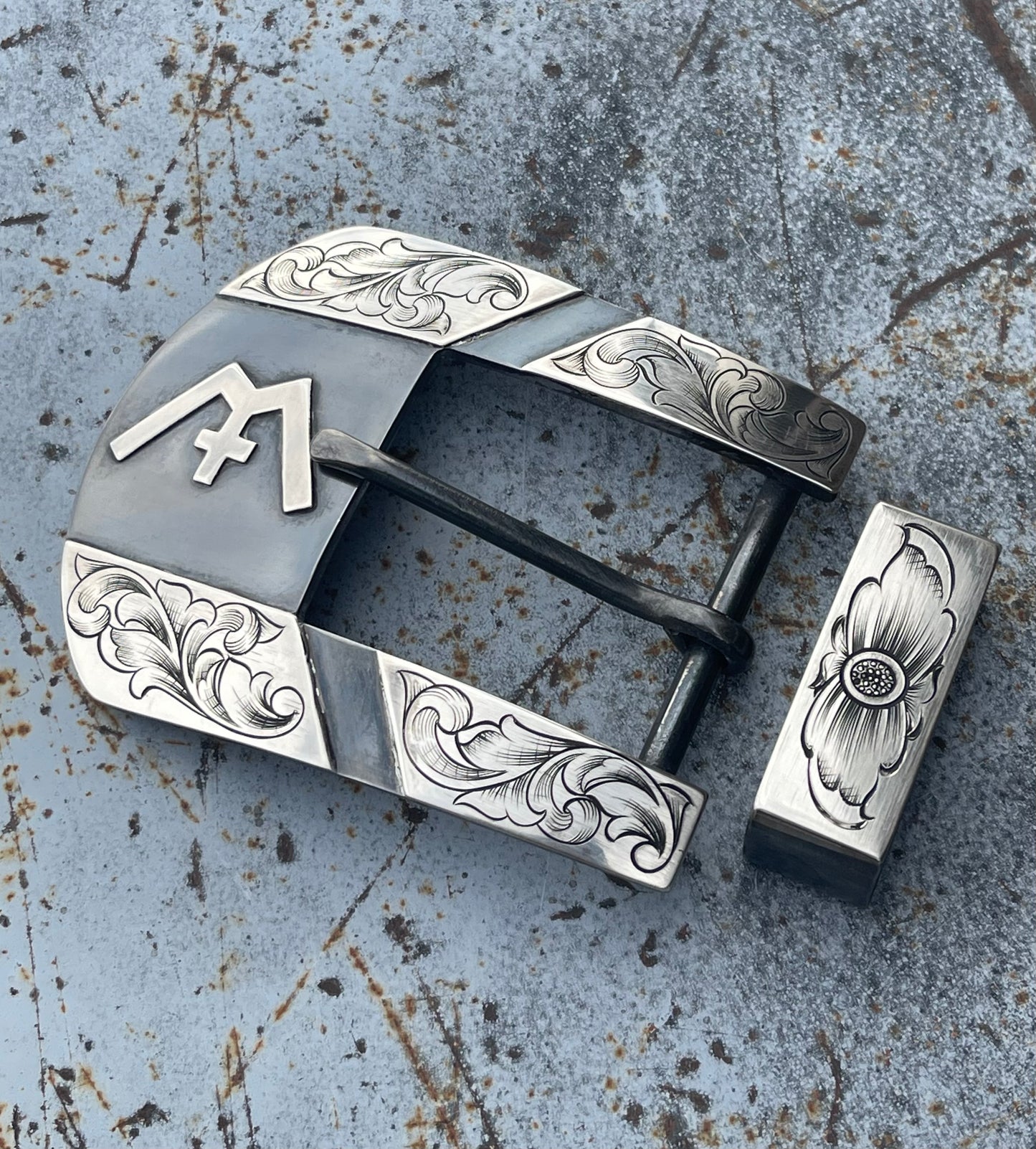 Custom Western Belt Buckle | 2-Piece Buckle Set