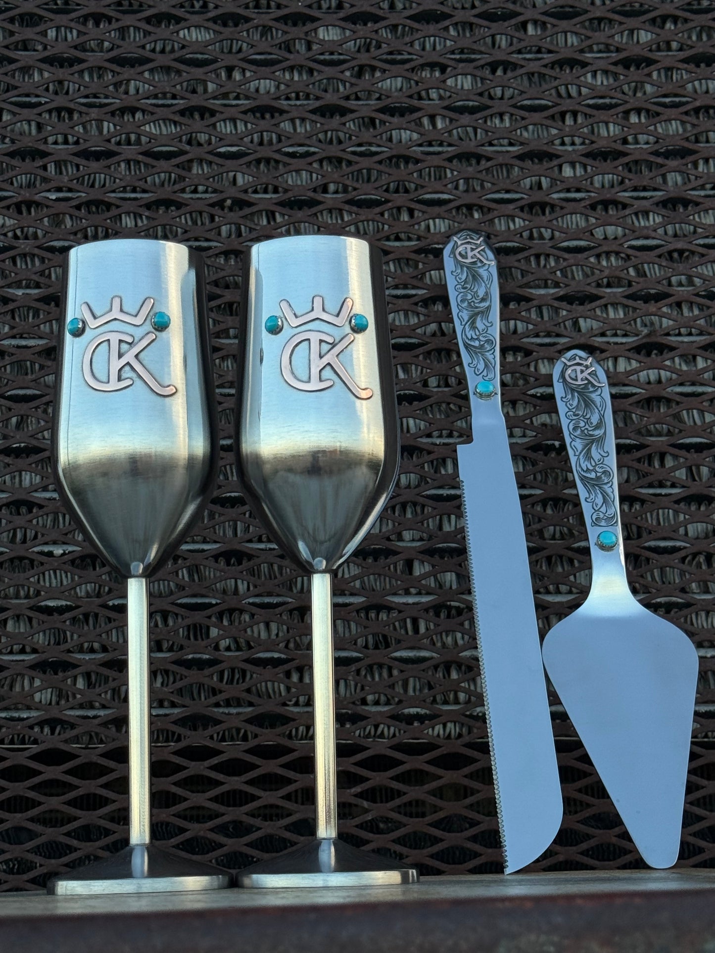 Custom Wedding Cake Serving Set