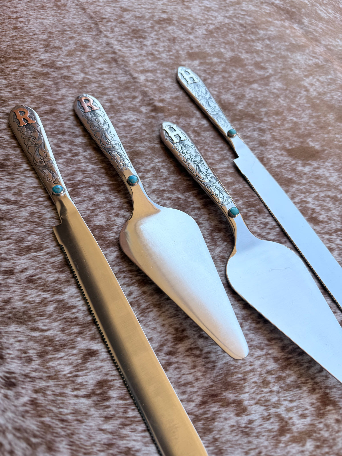 Custom Wedding Cake Serving Set