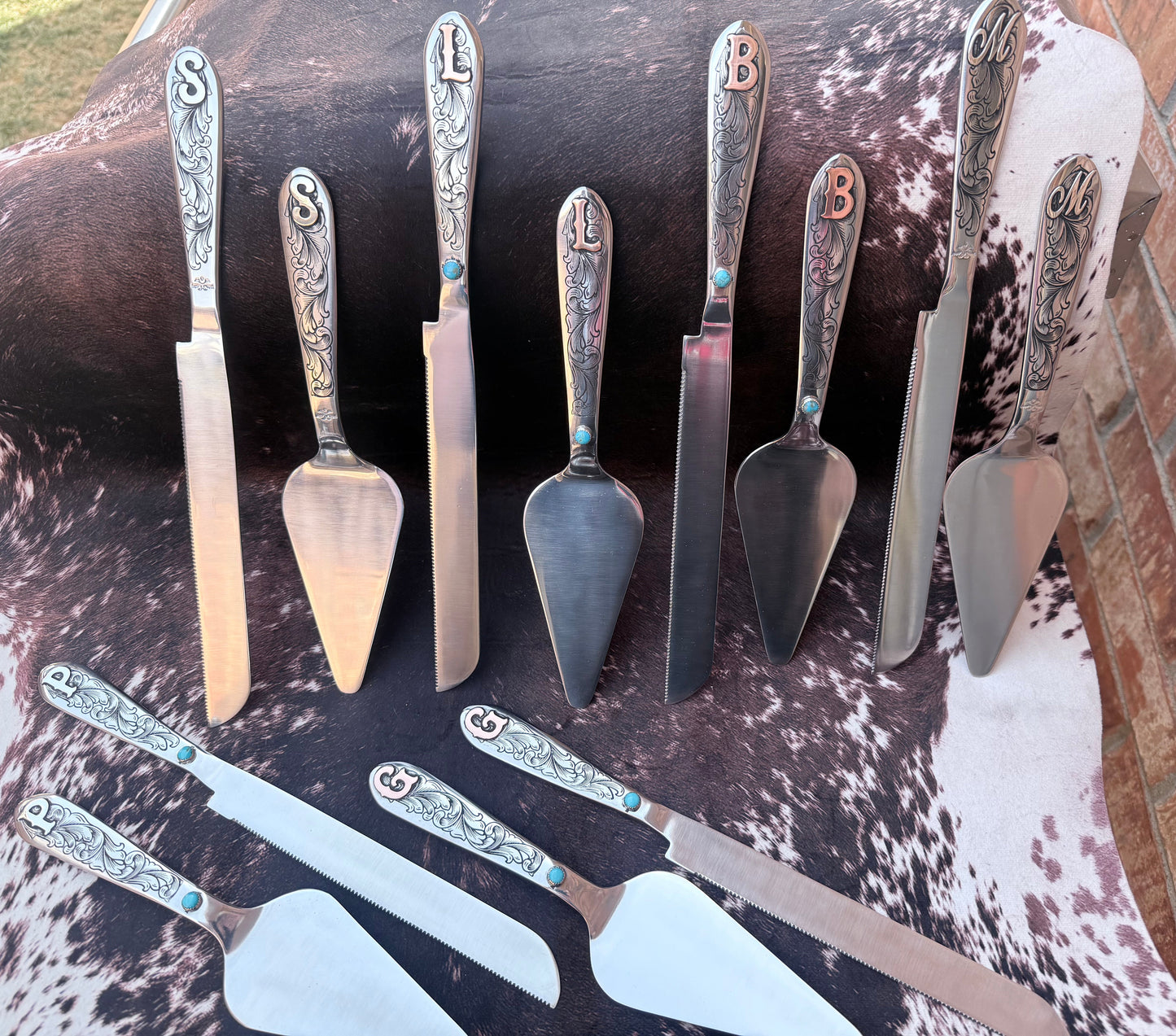 Custom Wedding Cake Serving Set