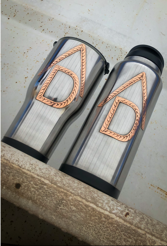 Engraving added to brand or initials for tumblers 