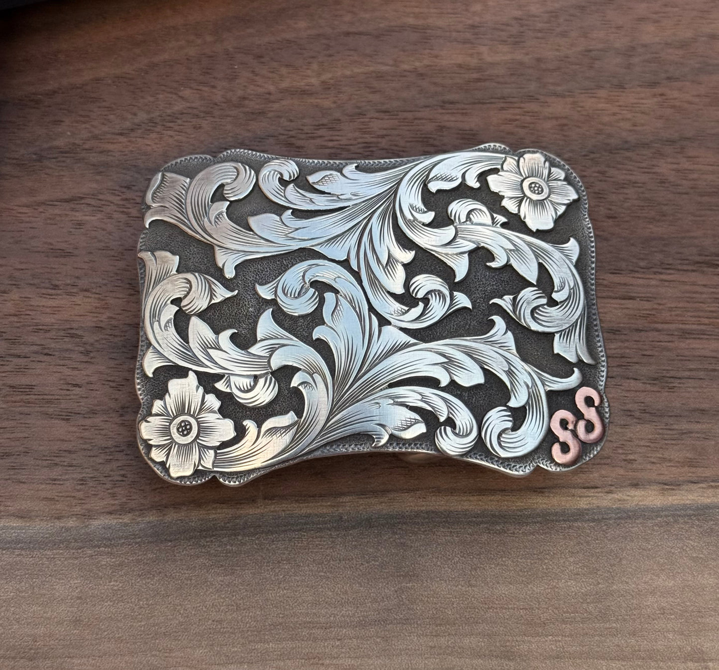 Custom Sterling Silver Trophy Style Belt Buckle