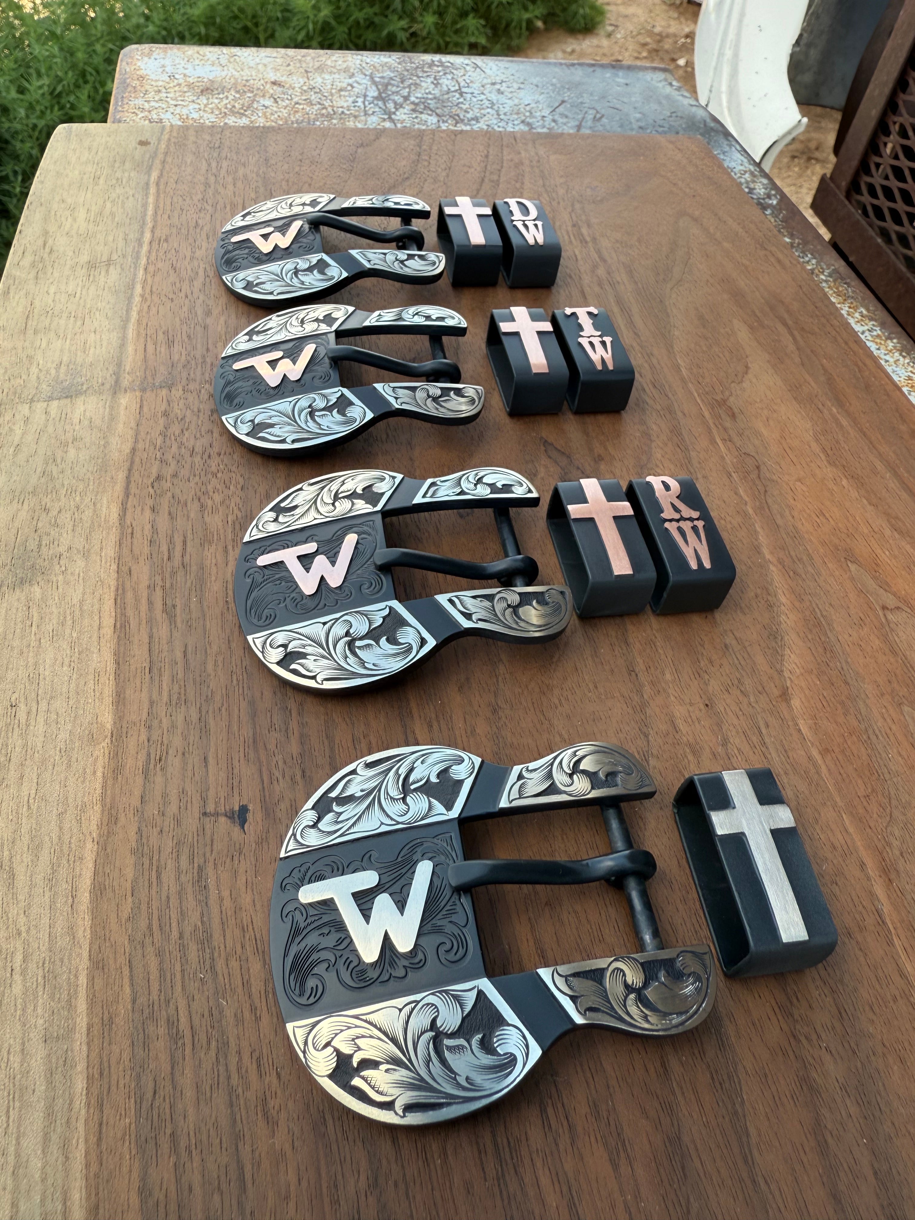 Custom Handmade Western Belt Buckle | Two-Piece Belt Buckle Set – Boles ...