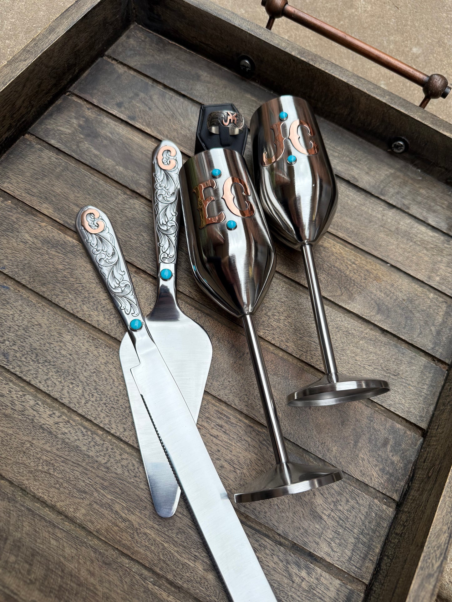 Wedding Toast Glasses - Custom Champagne Flutes, Set of 2