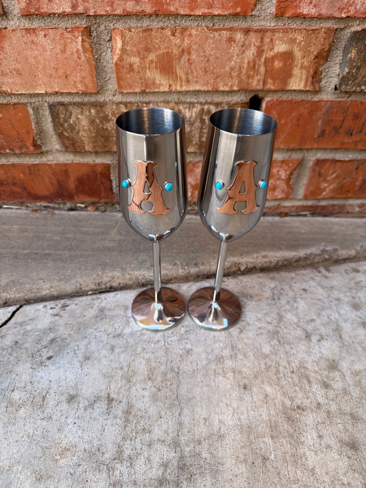 Wedding Toast Glasses - Custom Champagne Flutes, Set of 2