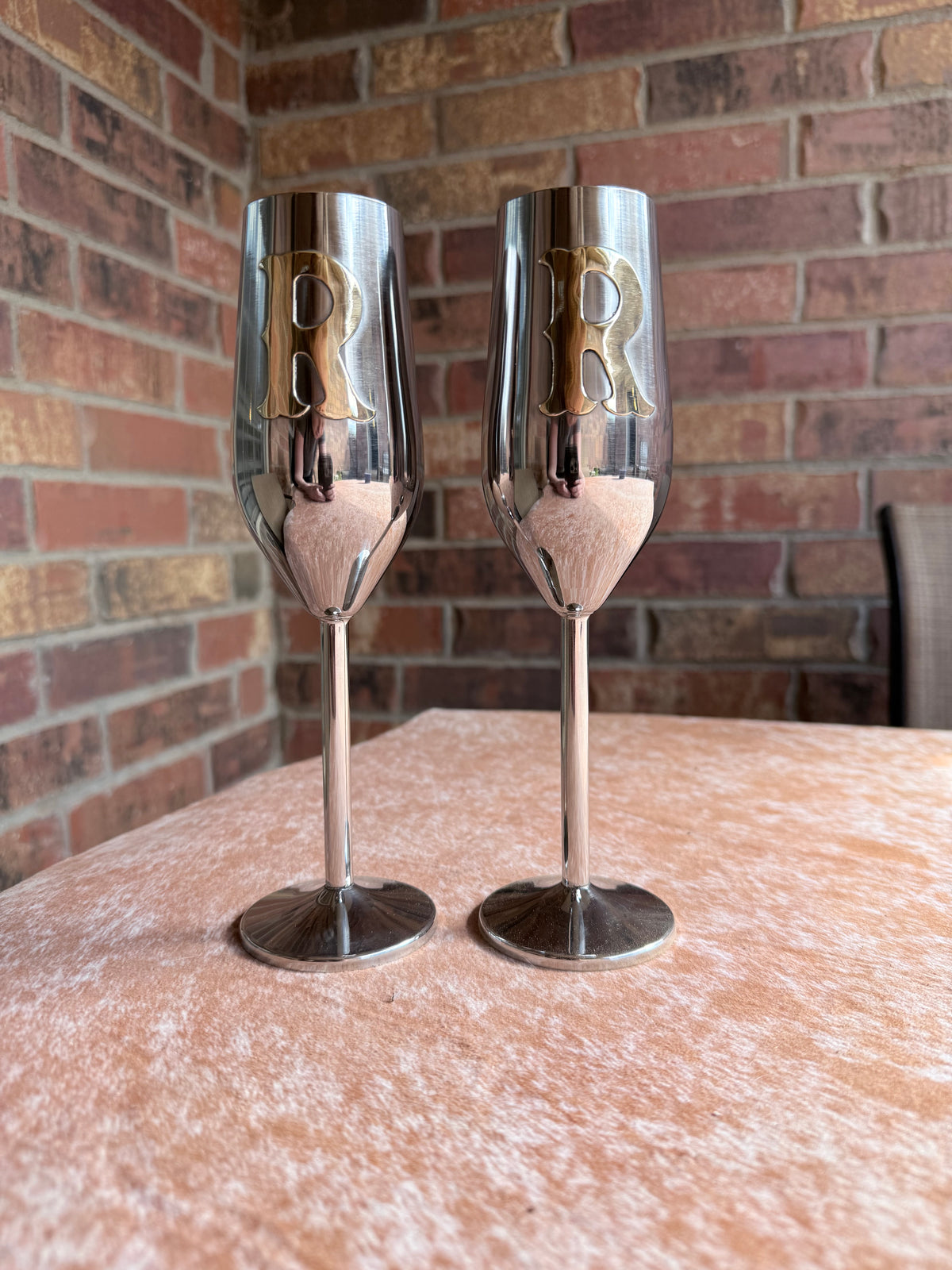 Wedding Toast Glasses - Custom Champagne Flutes, Set of 2