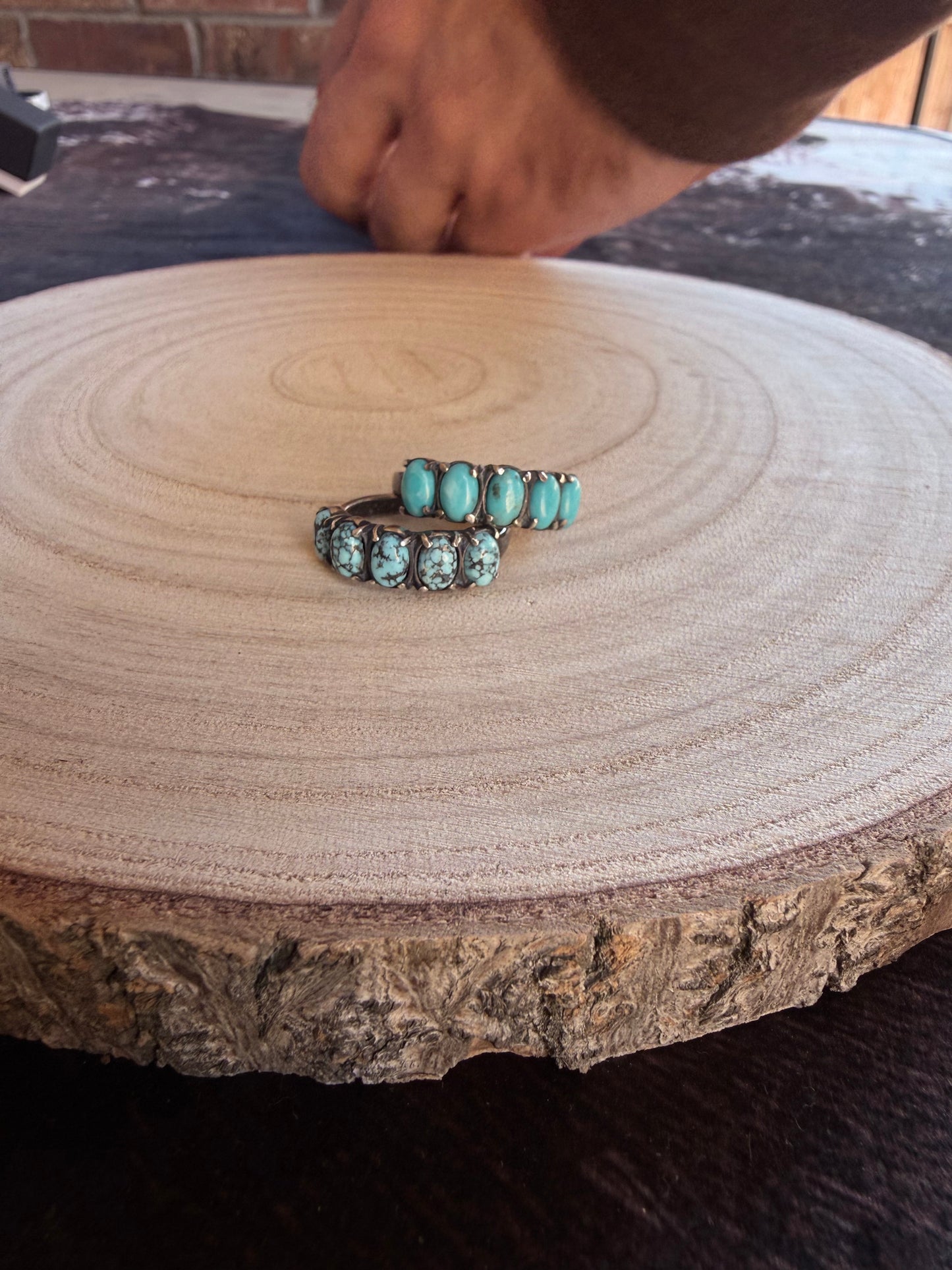 Animas Ring - Genuine Turquoise, Sterling Silver 5 Stone Ring Size 7 | Boles Silver