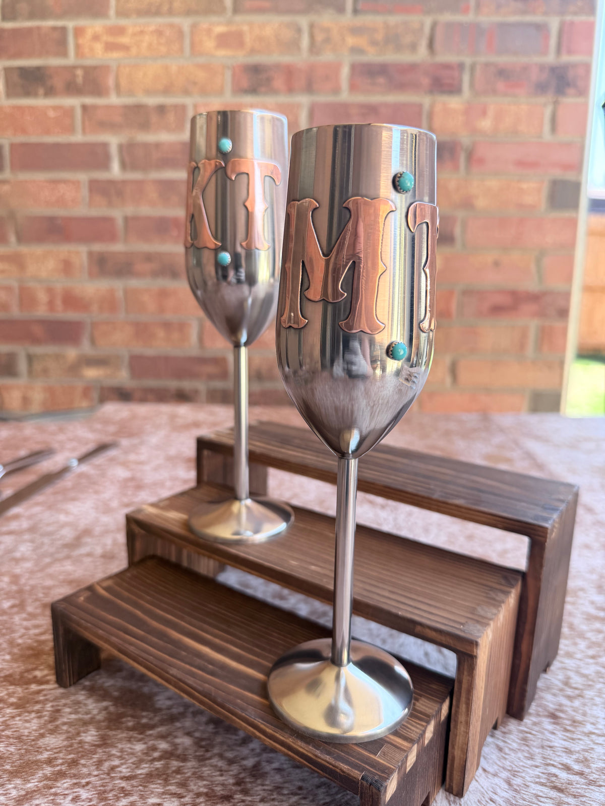 Wedding Toast Glasses - Custom Champagne Flutes, Set of 2