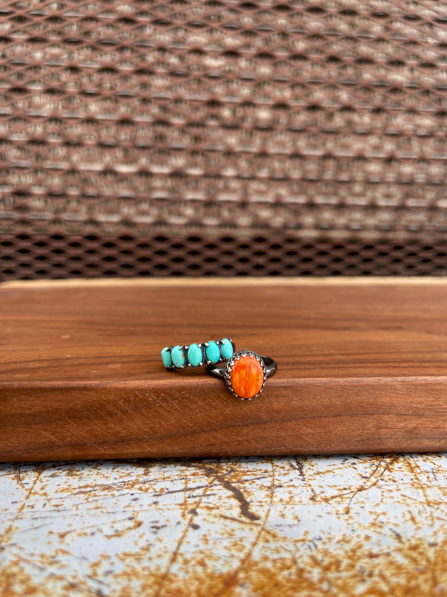 Animas Ring - Genuine Turquoise, Sterling Silver 5 Stone Ring Size 7 | Boles Silver