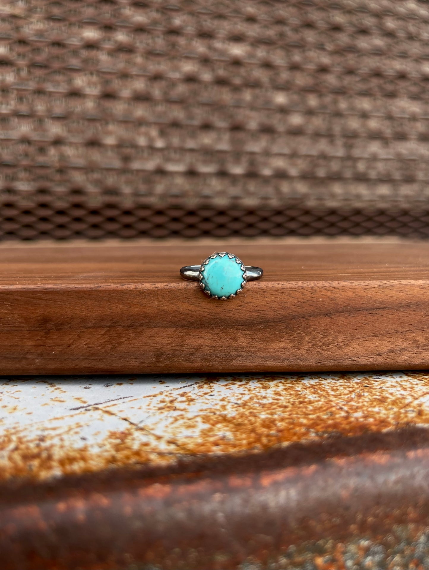 Lily Turquoise Ring - Sterling Silver Genuine Turquoise Size 9 | Boles Silver