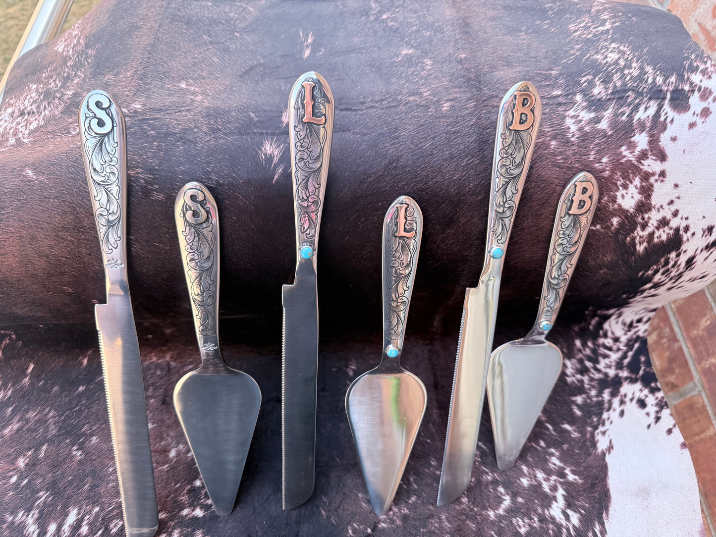 Custom Wedding Cake Serving Set