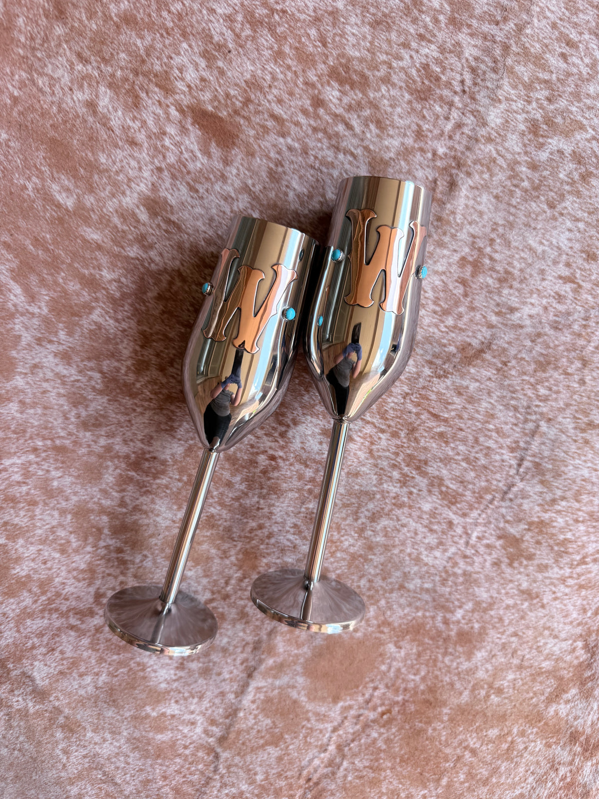 Wedding Toast Glasses - Custom Champagne Flutes, Set of 2