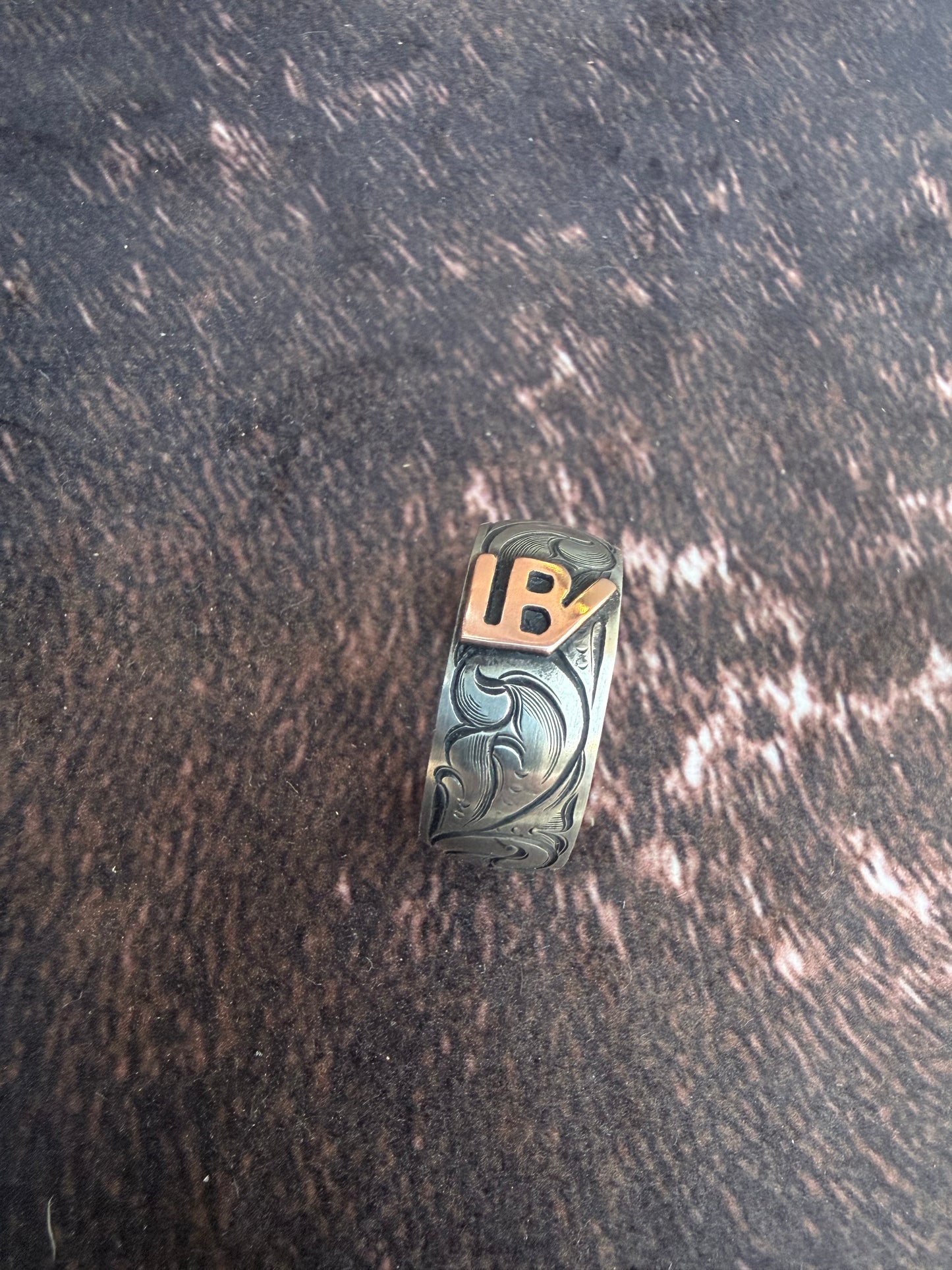 Mens engraved wedding band - Custom order