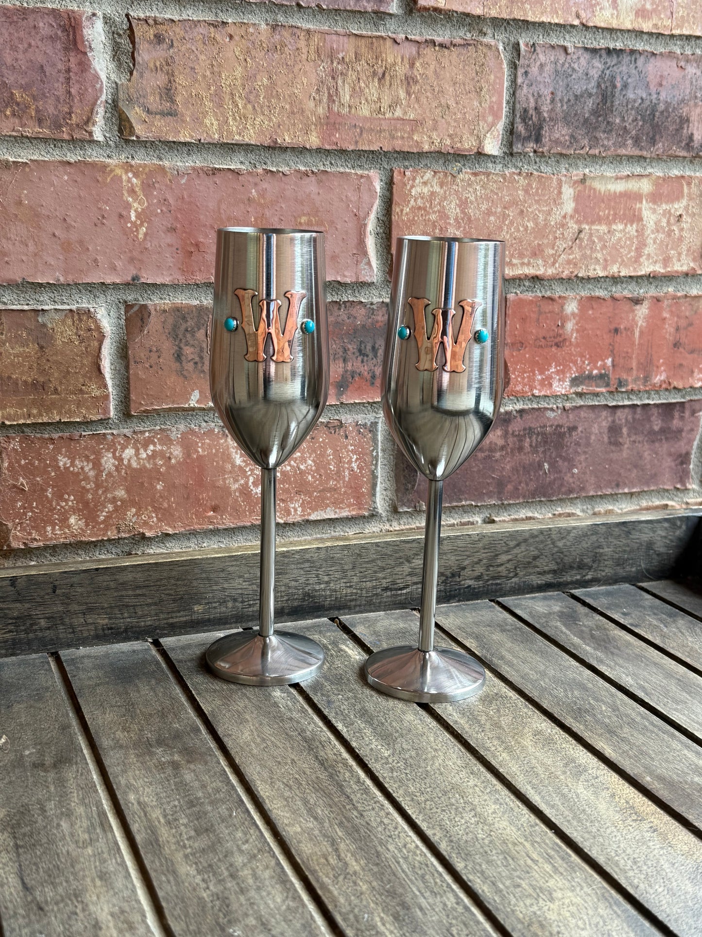 Wedding Toast Glasses - Custom Champagne Flutes, Set of 2