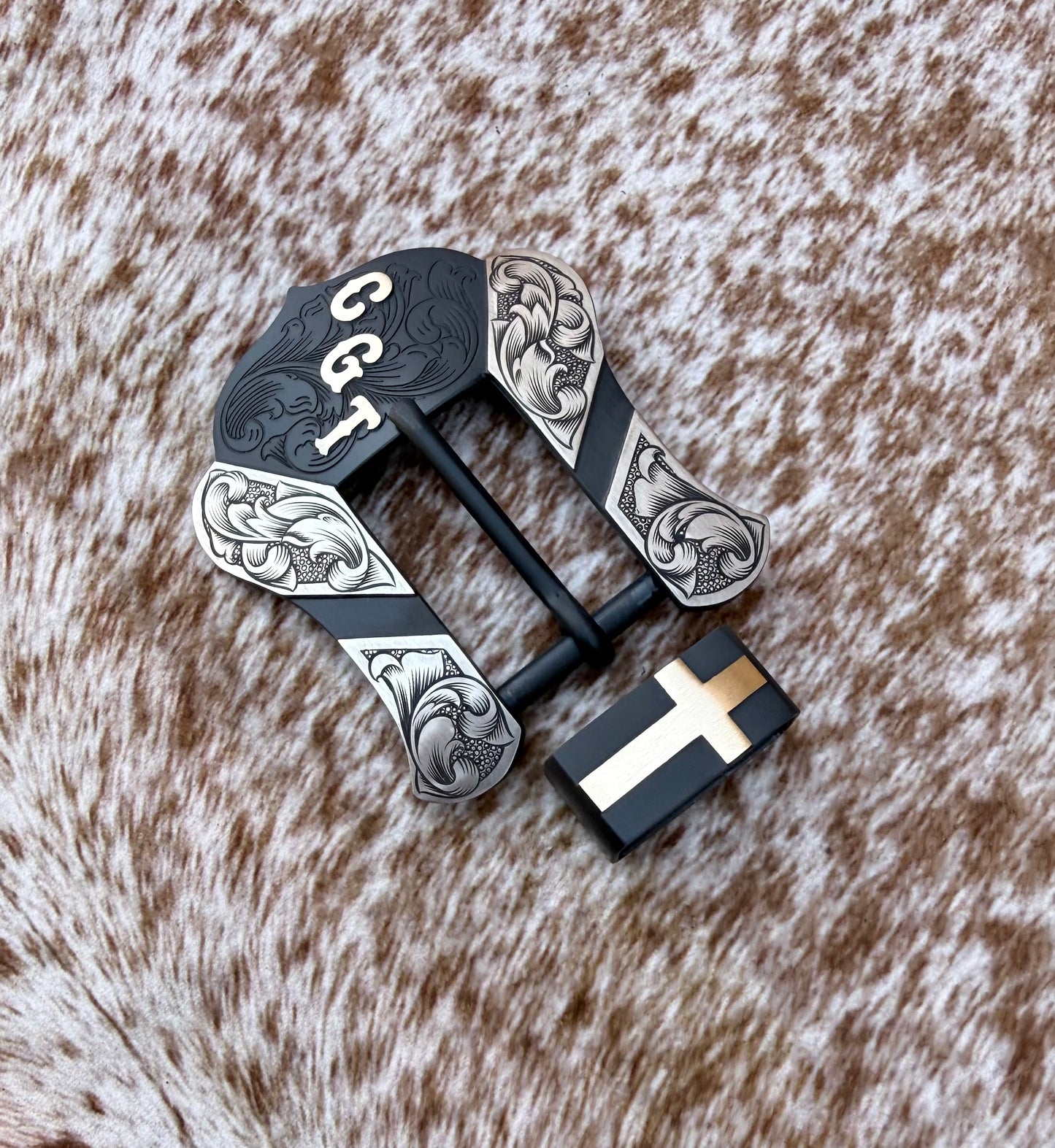 Custom Western Belt Buckle for 1-Inch belt | 2-Piece Buckle Set