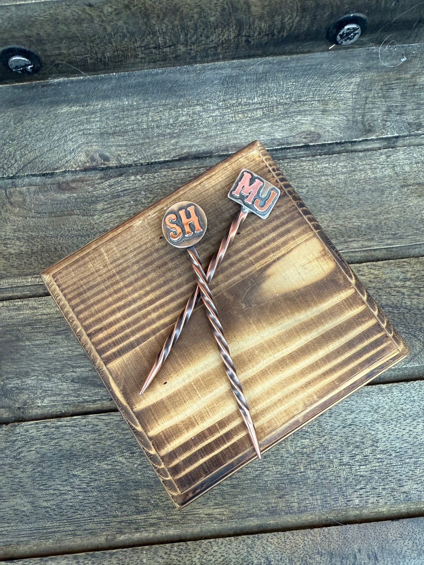 Custom Brand Cowboy Toothpick - Handmade Hat Pin With Genuine Turquoise