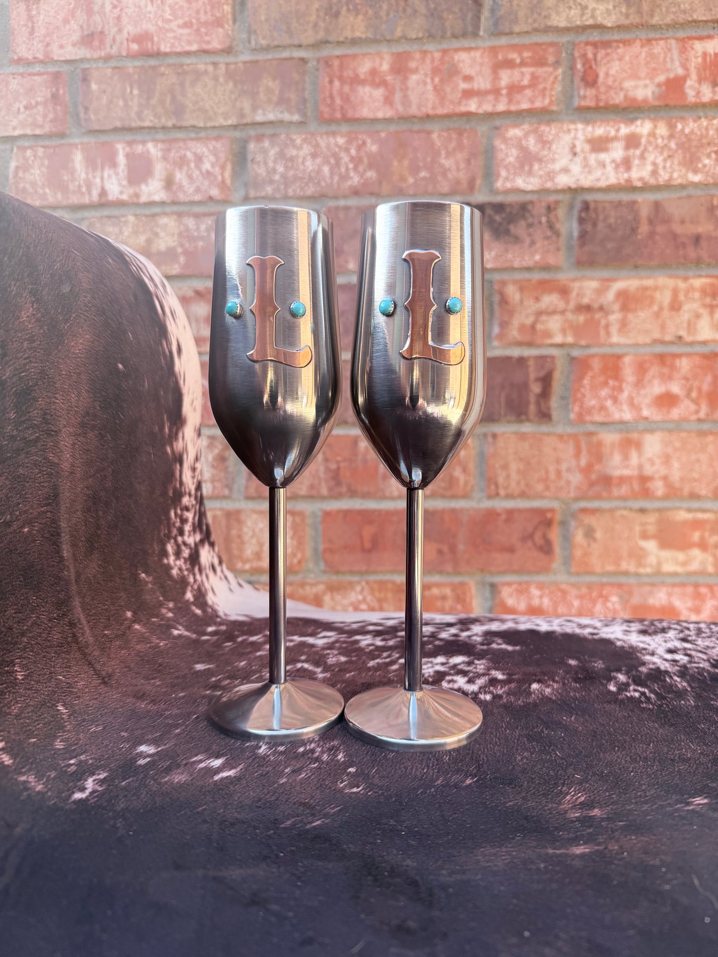 Wedding Toast Glasses - Custom Champagne Flutes, Set of 2