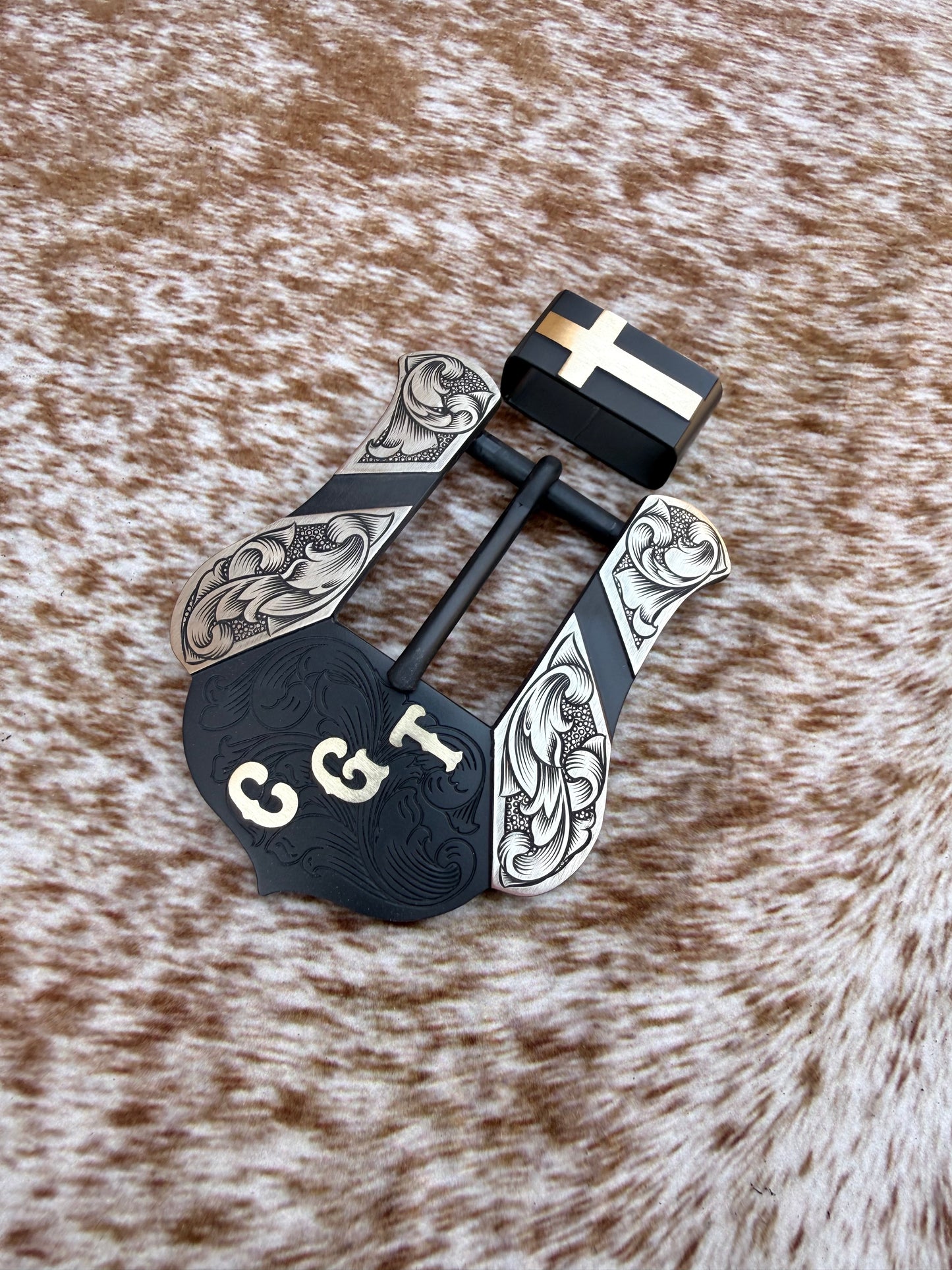 Custom Western Belt Buckle for 1-Inch belt | 2-Piece Buckle Set