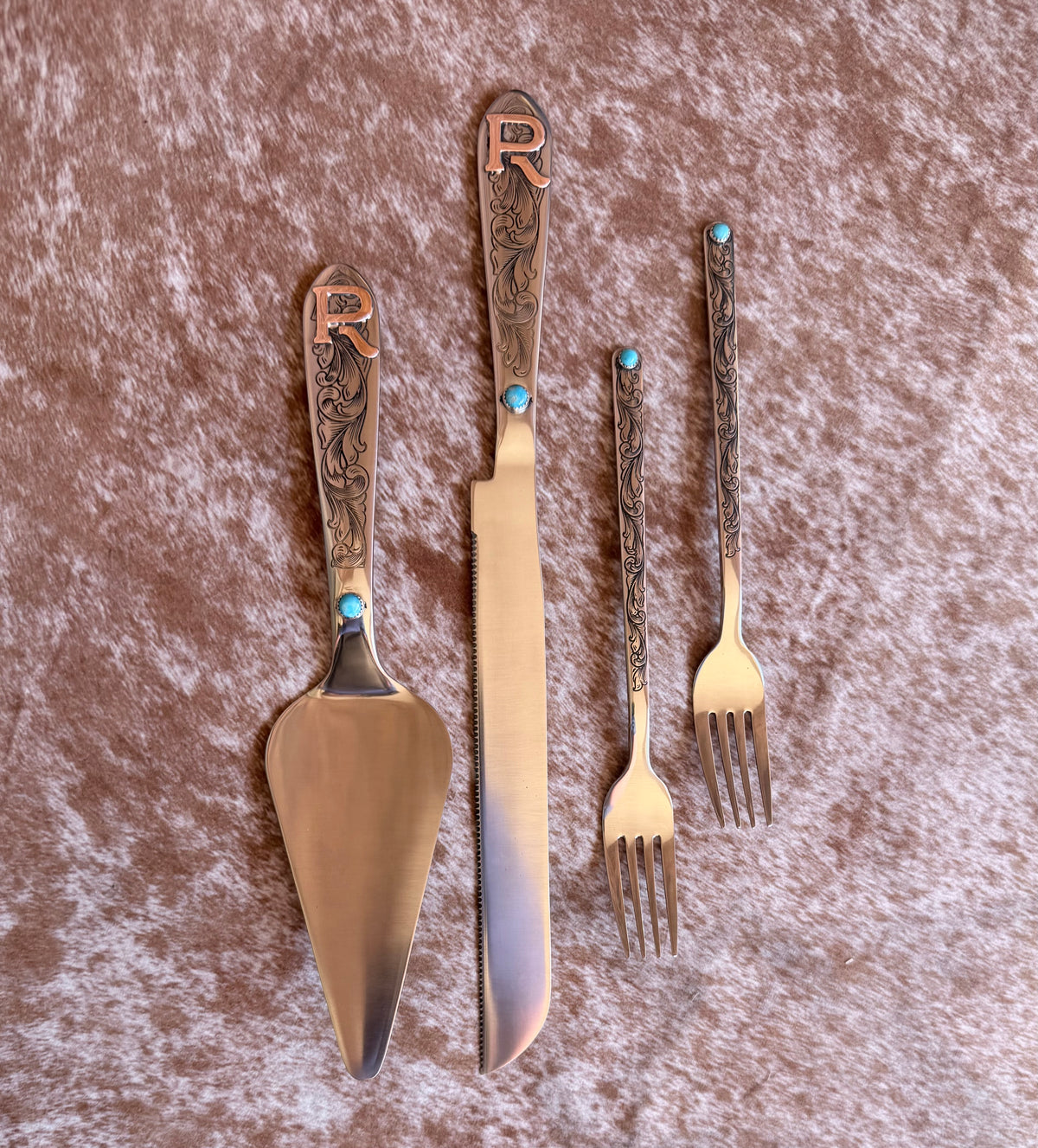 Custom Wedding Cake Serving Set