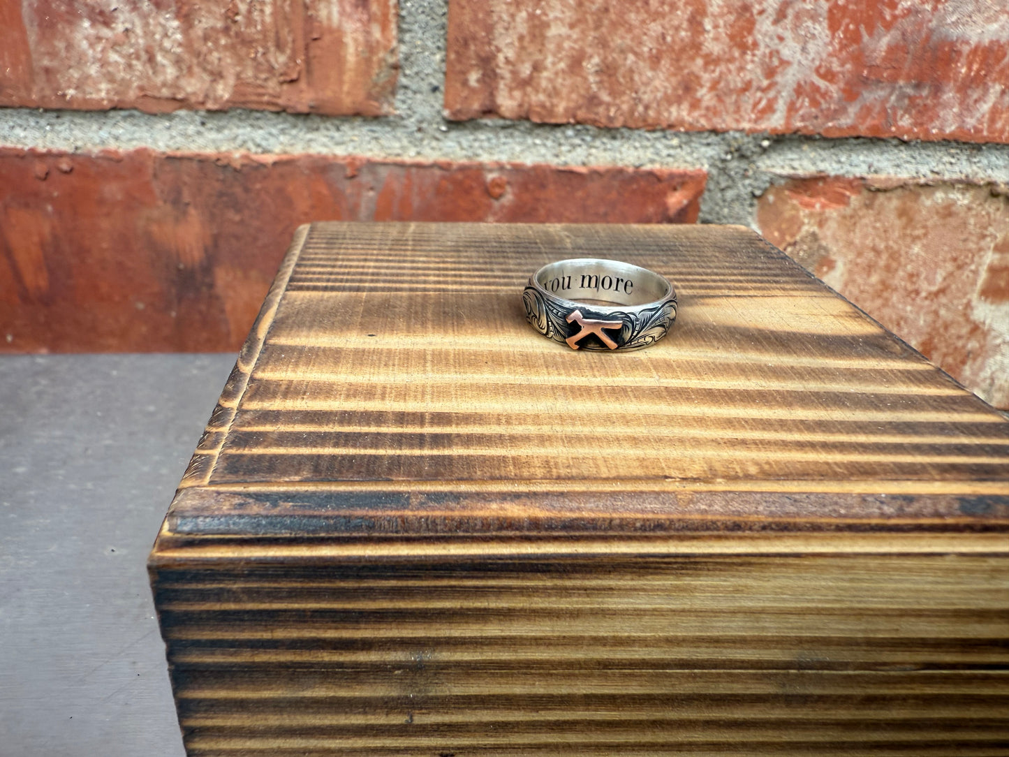 Womens Sterling Silver Engraved Wedding Band - Custom order