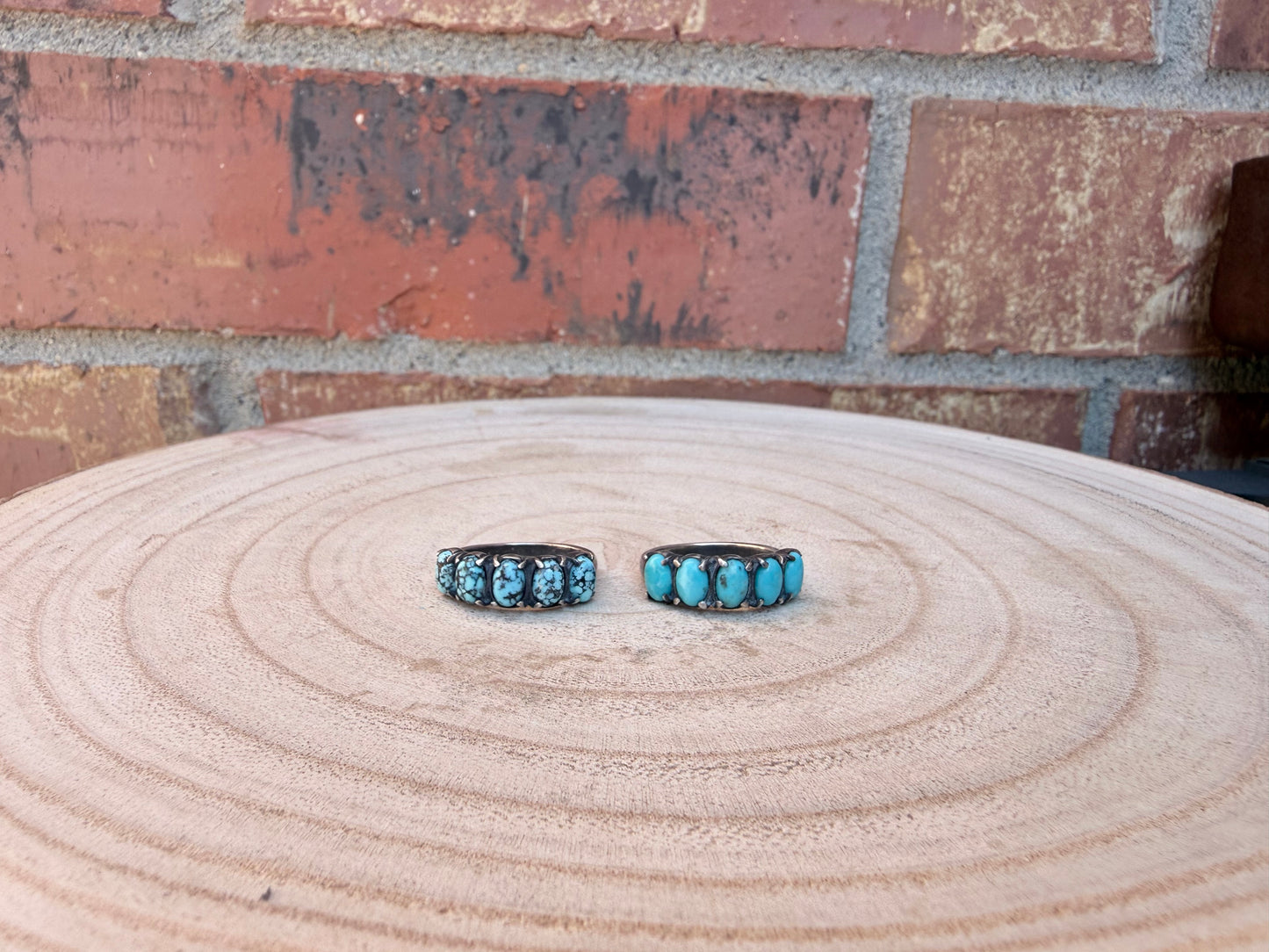 Animas Ring - Genuine Turquoise, Sterling Silver 5 Stone Ring Size 7 | Boles Silver