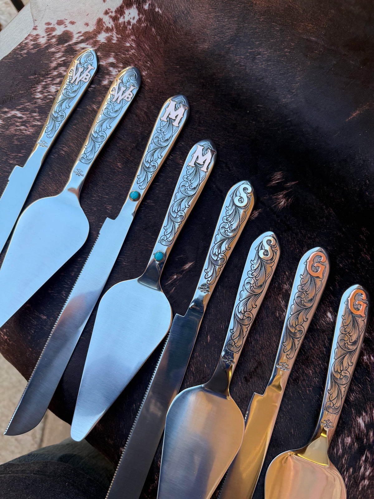 Custom Wedding Cake Serving Set
